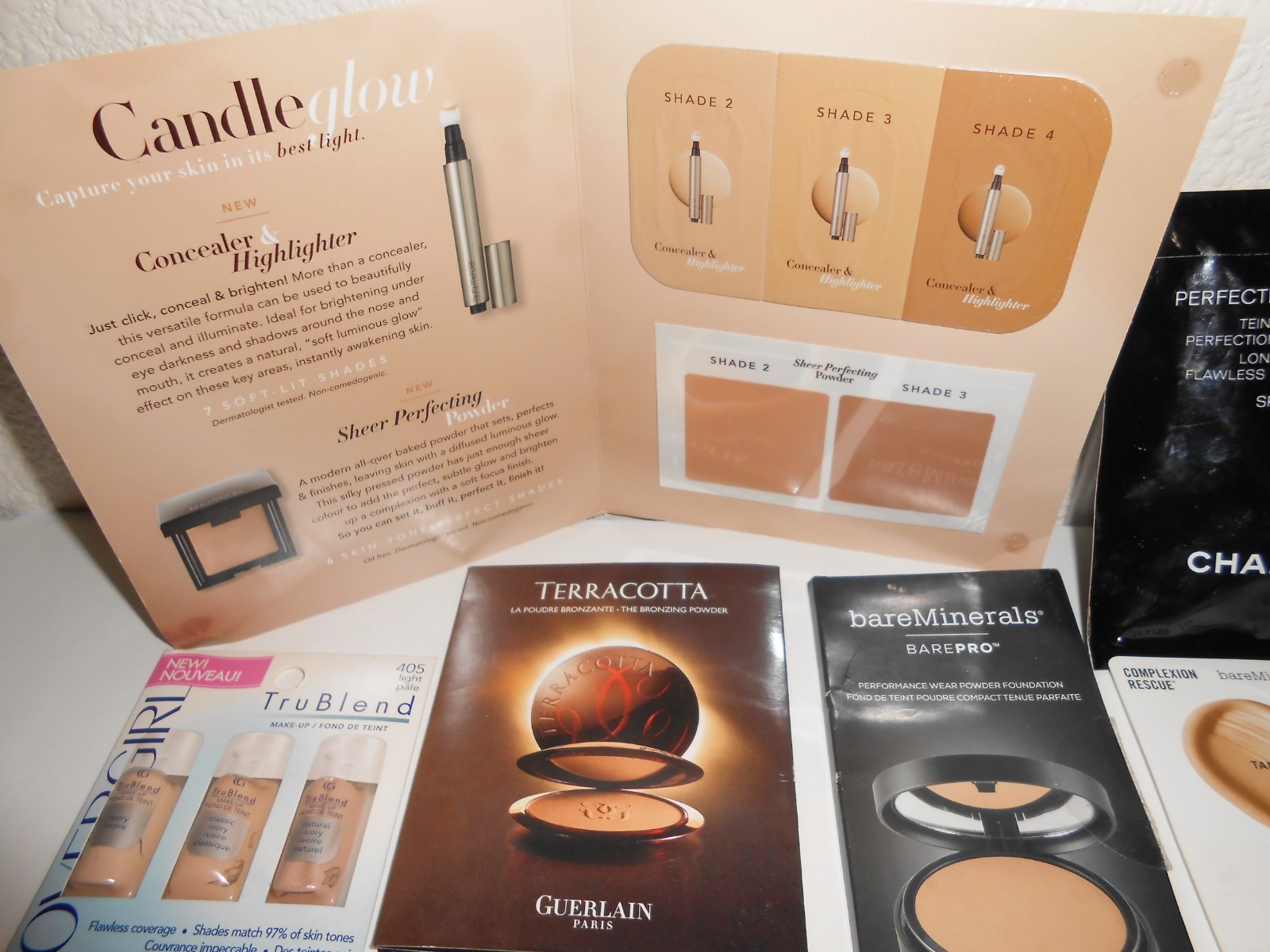 Makeup Foundation Mixed Sample Lot – Lancome, Chanel, Covergirl, Laura Mercier,