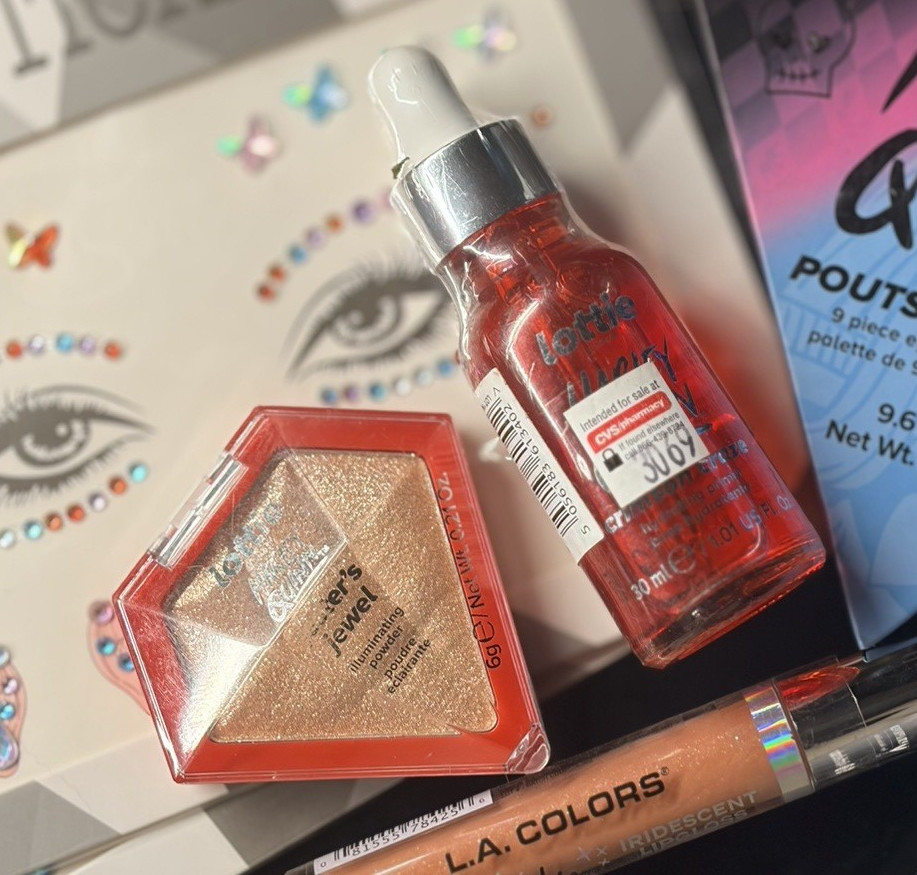Lottie London + L.A. Colors Makeup Lot: Harley Quinn Vegan Full Size