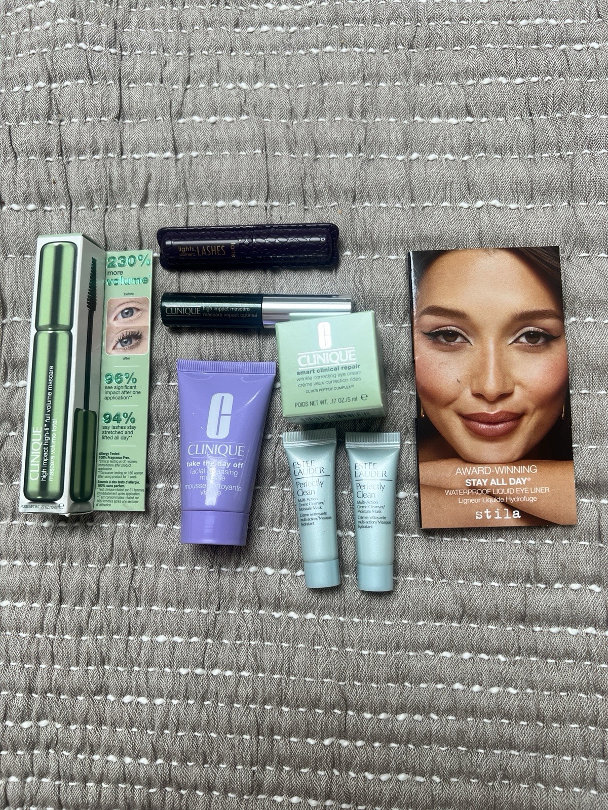 Clinique, Estée Lauder, Stila, Tarte Makeup & Skin Care Lot – Travel Sz $29 b.o.
