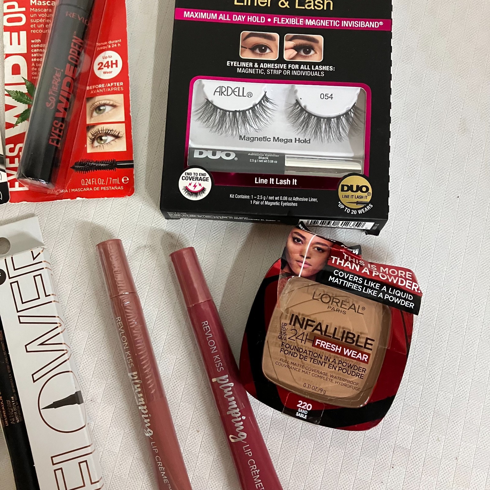 Revlon Maybelline L’Oréal, Ardell Flower Beauty Eyes Lips Lot of 10 New Sealed