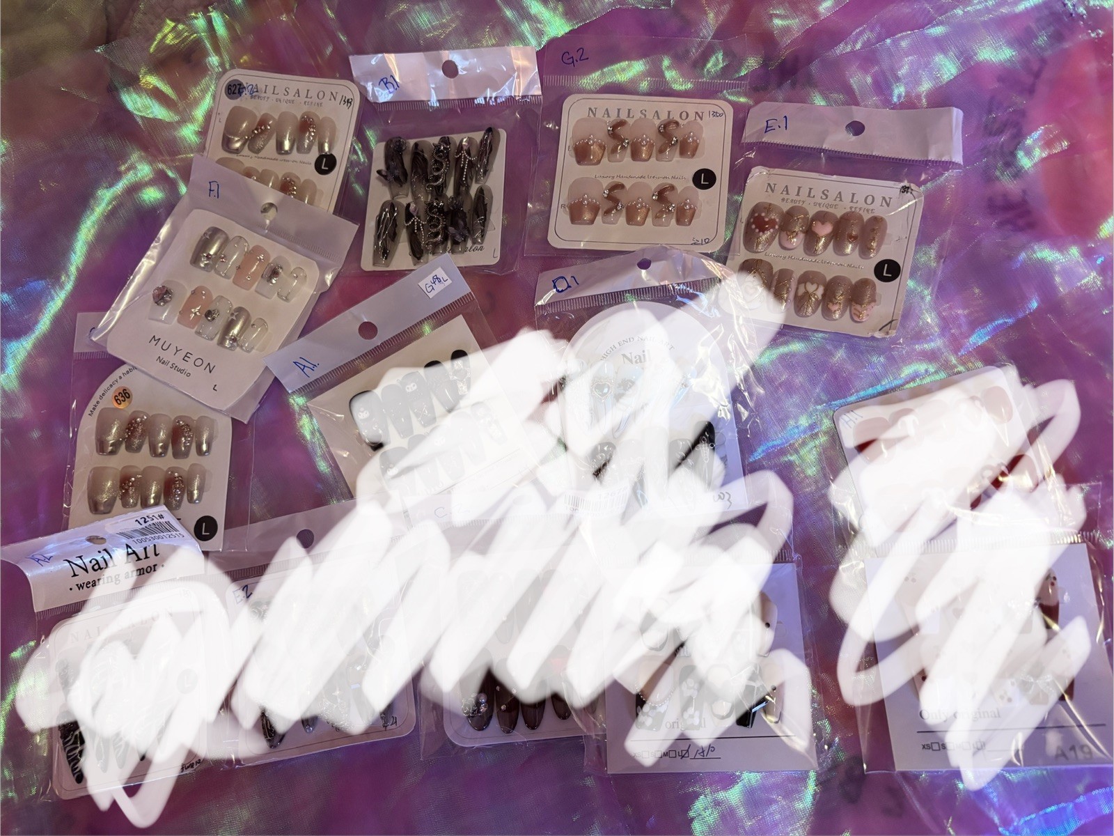 15 Piece Makeup Bundle + Handmade press on nail sets