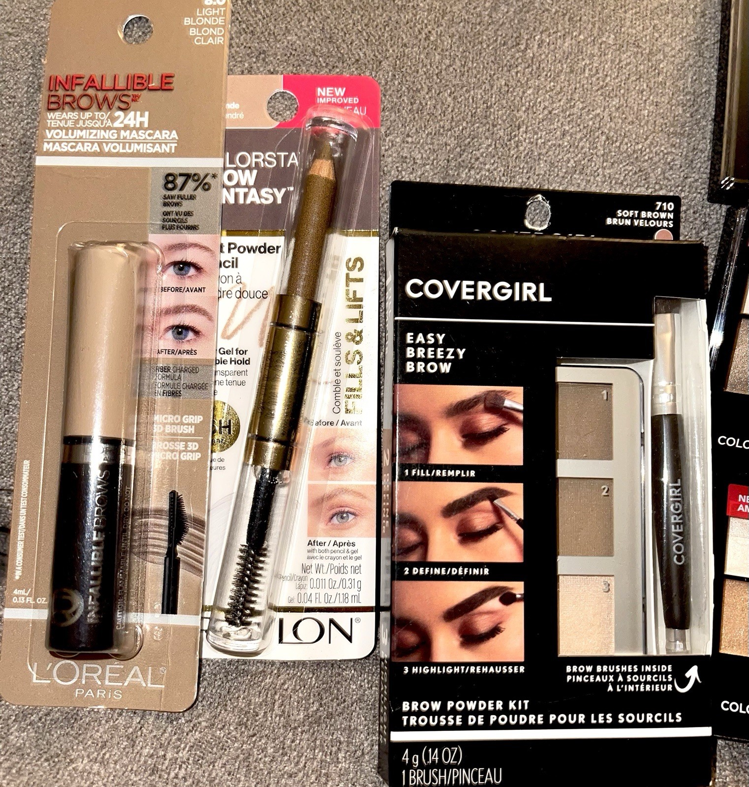NEW Eye Makeup Lot Revlon L’Oréal CoverGirl LA Colors Mascara Brow Kit