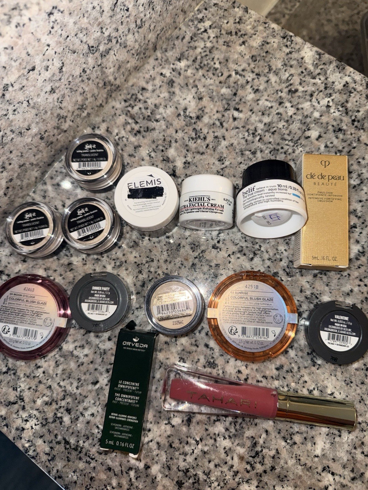 MAKEUP BUNDLE (14) PIECES Ulta, Sephora, Kiehls, Cle de peau, Belif, Elemis etc