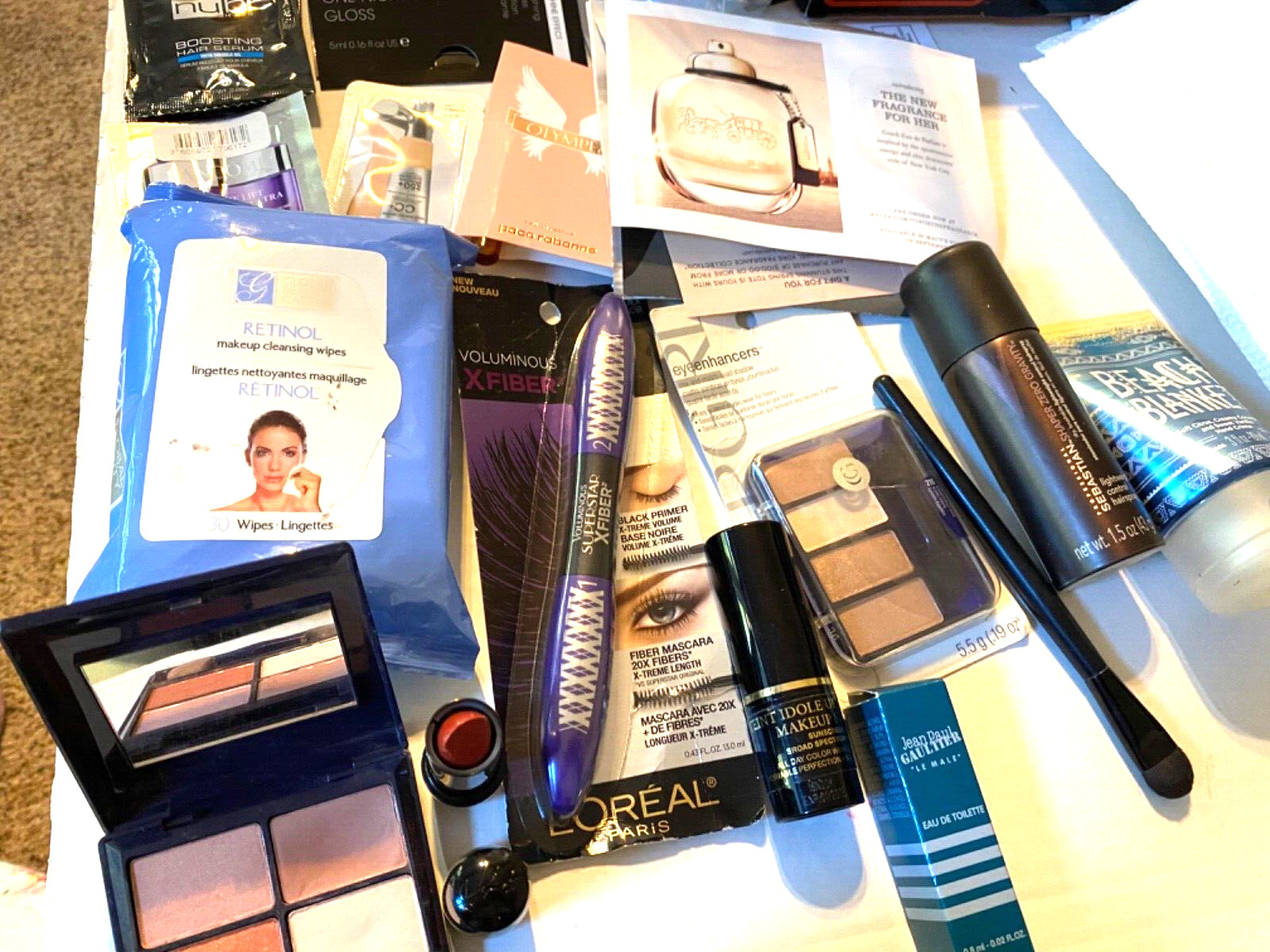 Huge Lot of New Makeup Eye Shadow Mascara Hair Spray Perfume Samples 002-049