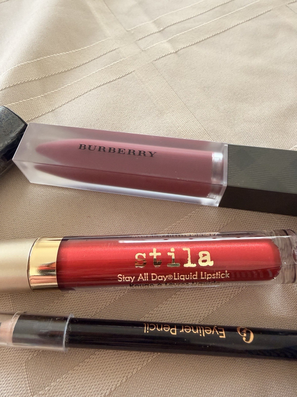 Assorted Full Size Makeup Lot: Burberry, Stila, Revlon 761