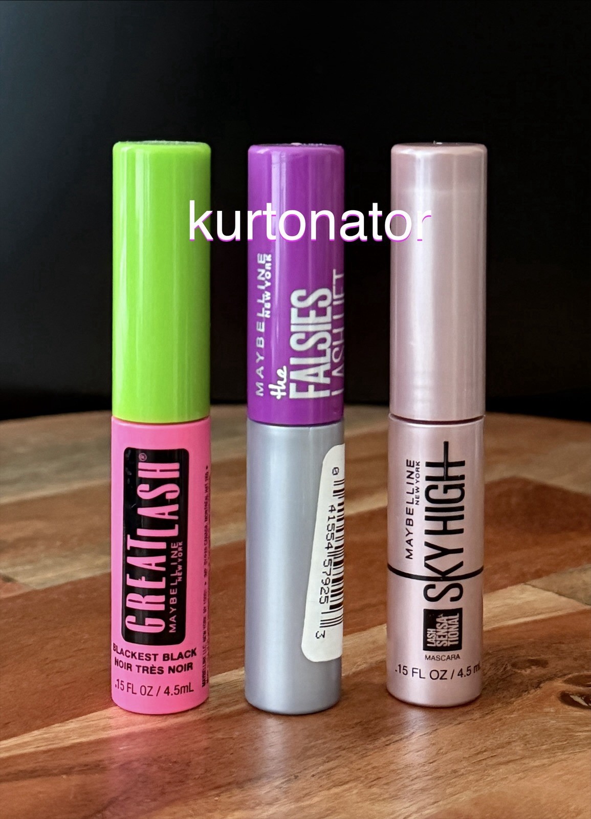 Maybelline Assorted Travel Size Mascara 3ct Lot NEW Great Lash Falsies Sky High