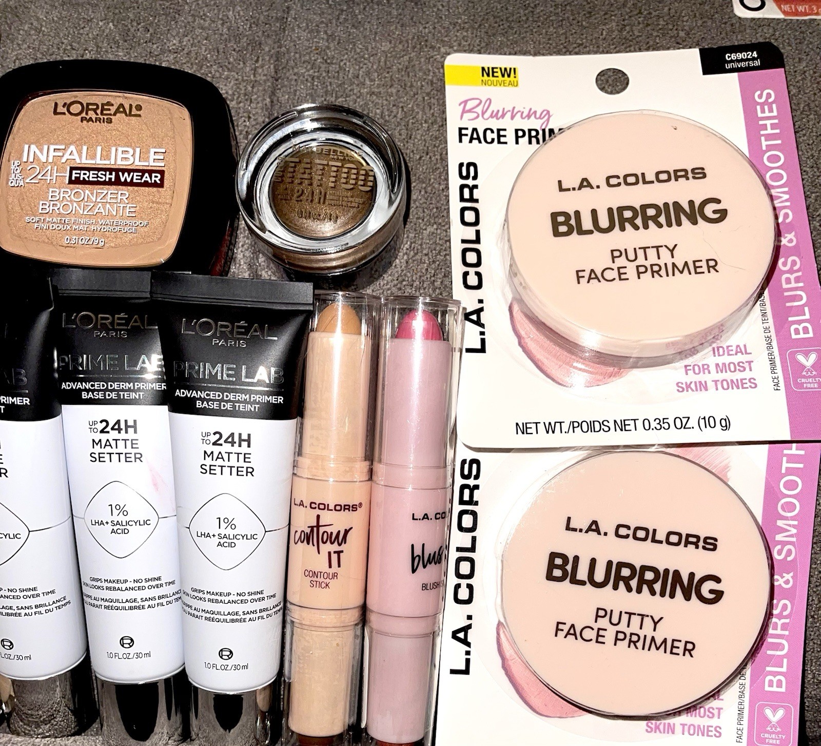 New Makeup Lot L’Oréal Revlon CoverGirl NYX Milani LA Colors Cosmetics Bundle