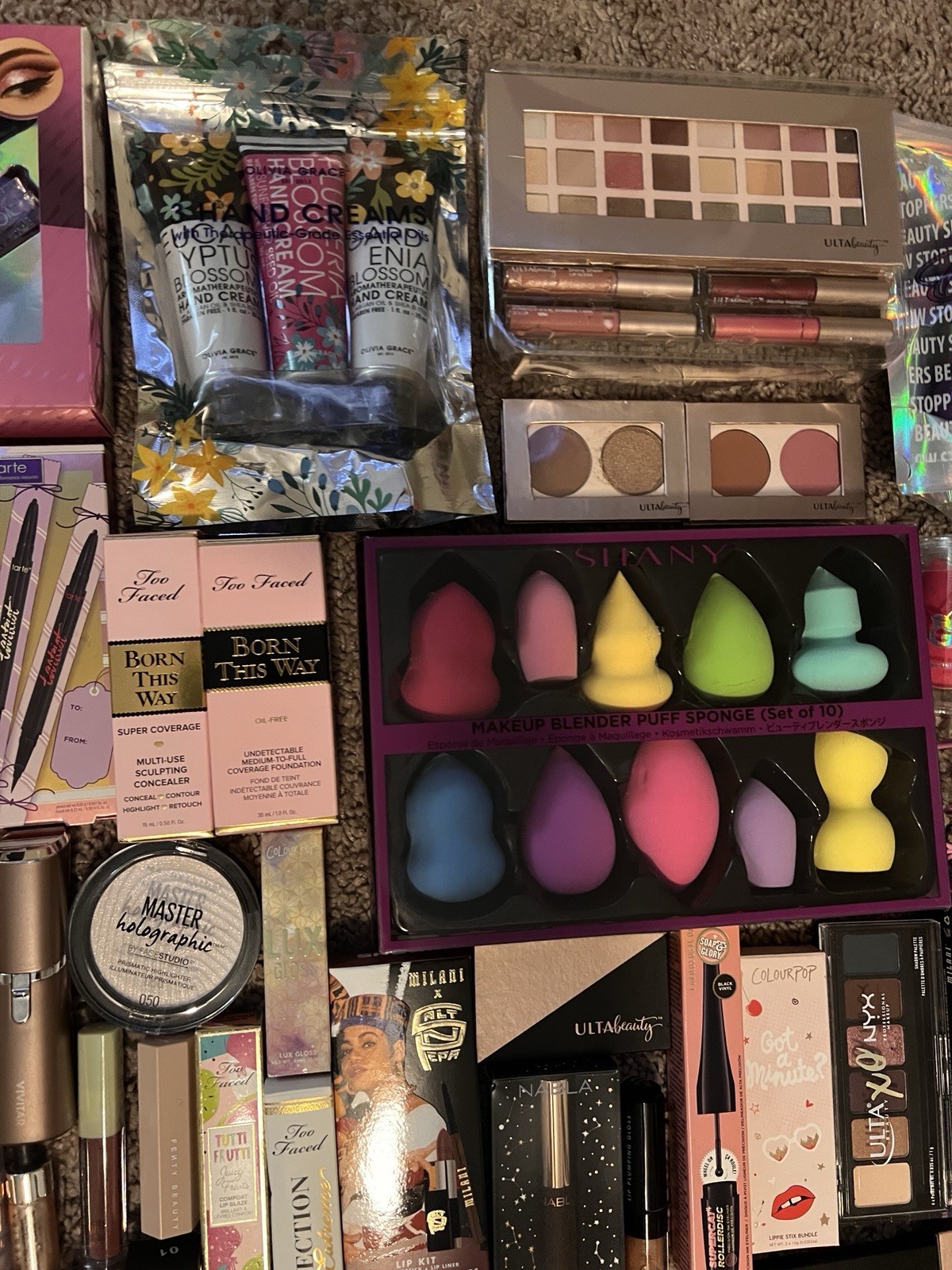 Full Size Mixed Makeup & Beauty Lot w/ Morphe, Too Faced, Clinique, NYX, ULTA