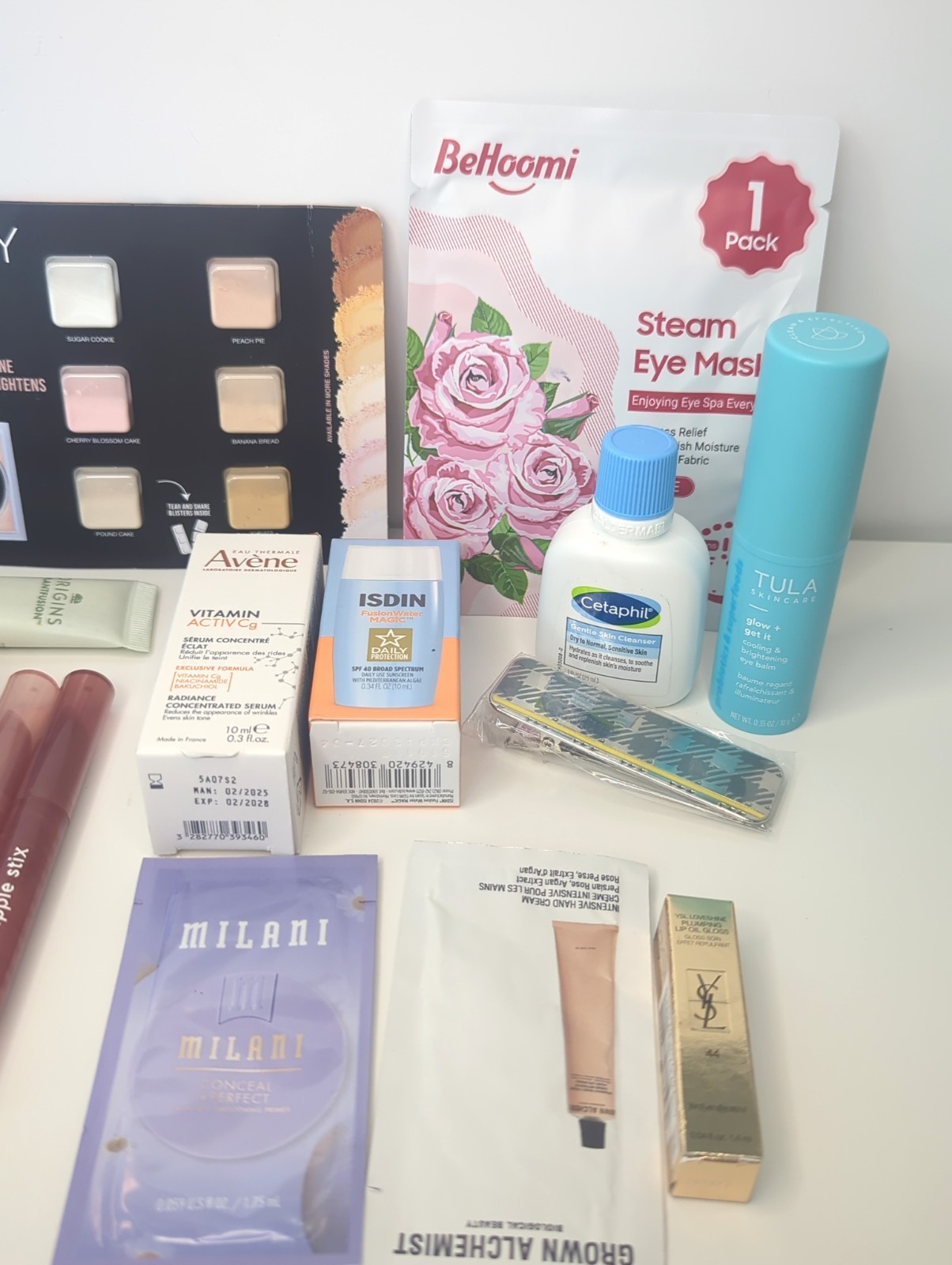 20pc High End Beauty Sample Full Size Lot YSL, Huda Beauty, Avene, Laneige, Tula