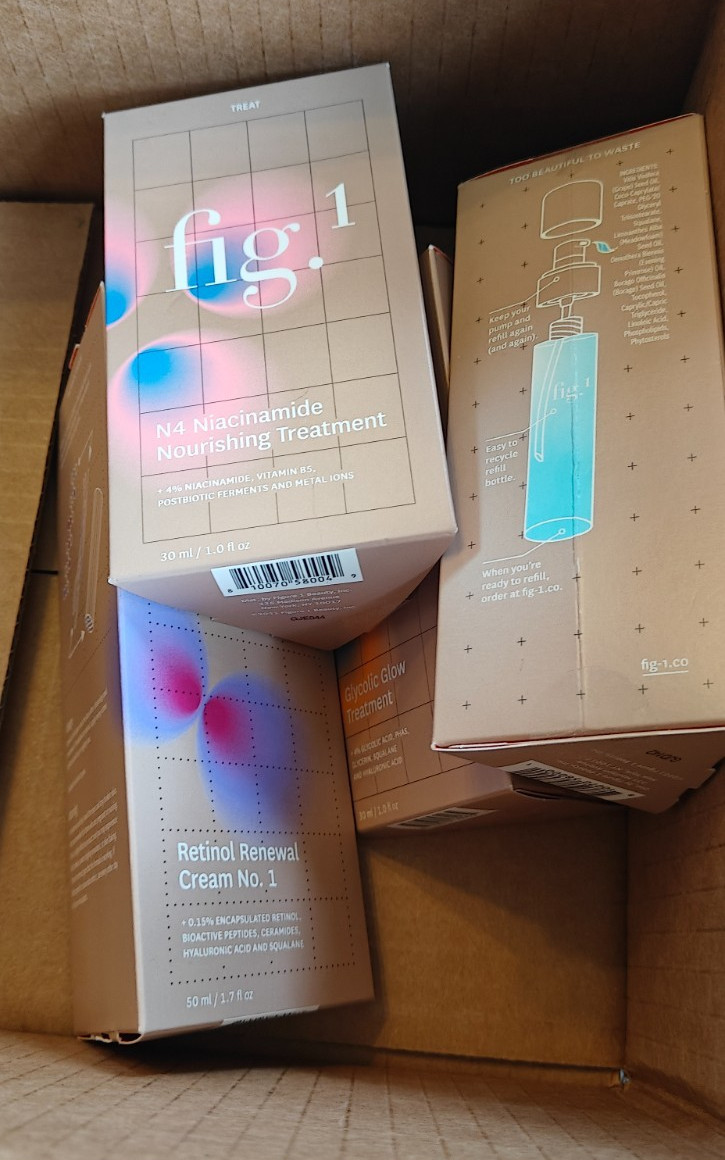 Fig.1 skincare product lot NEW retinol renewal cream niacinamide glycolytic glow