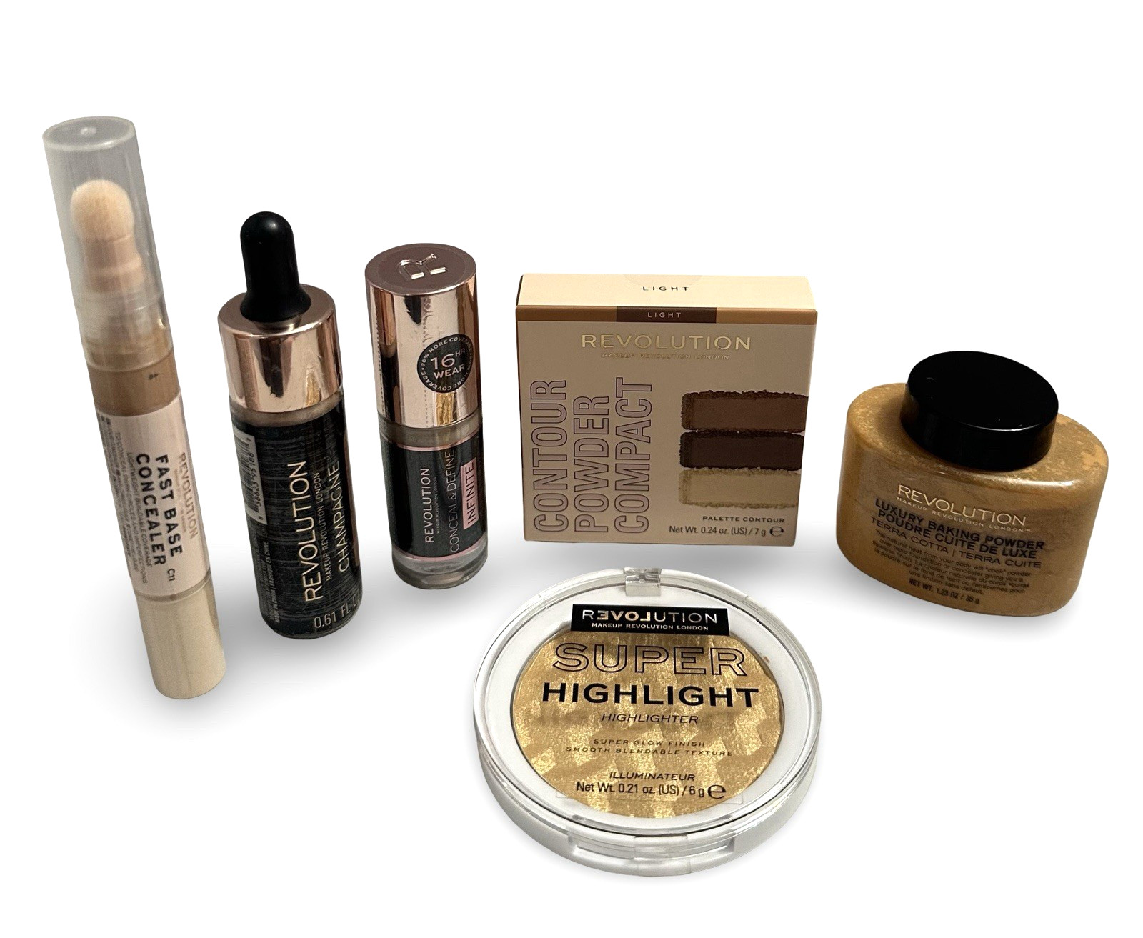 Makeup Revolution 6 Pc Beauty/Makeup Bundle – Highlight, contour, & more!