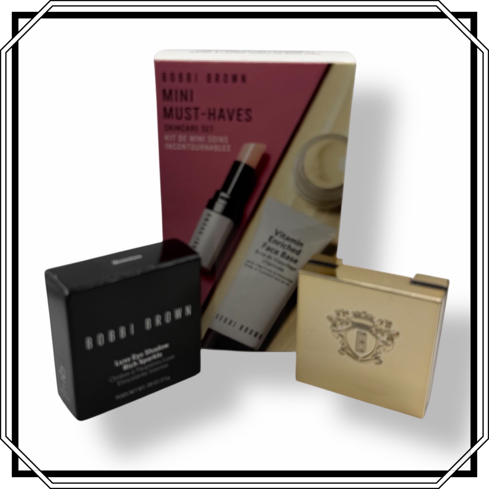Lot of 2 Bobbi Brown Cosmetics: Luxe Shimmer Eyeshadow & Mini Skincare Set – NWT