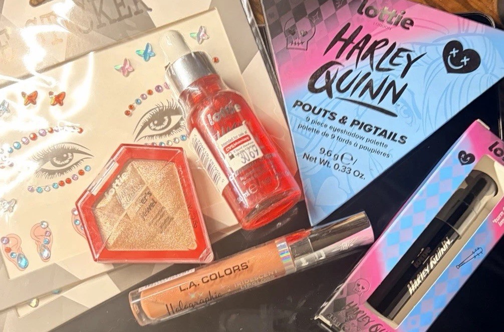 Lottie London + L.A. Colors Makeup Lot: Harley Quinn Vegan Full Size