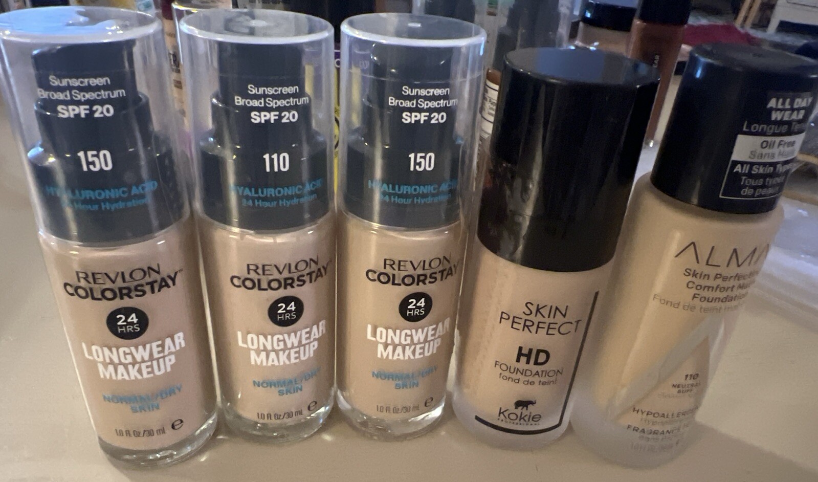 5 pack Mixed Lot Foundations~New~ Fair Light Shades~ See Photos ~New