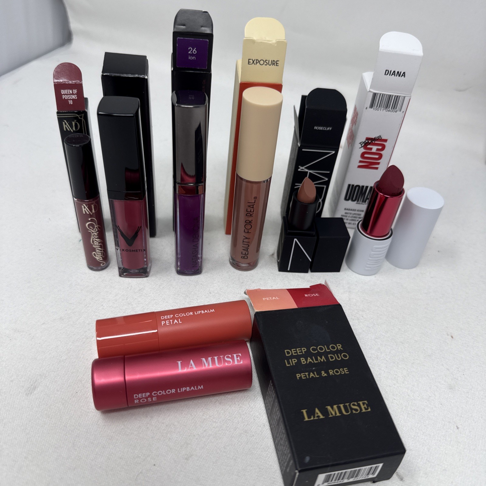 15 New Assorted Full Size Makeup Lot:IL Makiage,Morphe, Keys, Nars, Eloise RN4