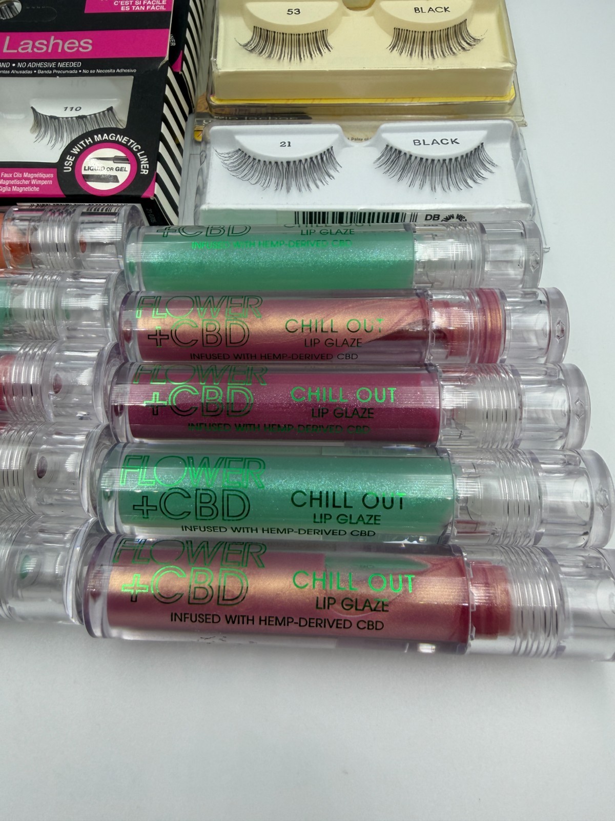 15PCS Mixed Beauty Lot Makeup Assorted Lip Products False Lashes Ardell Flower