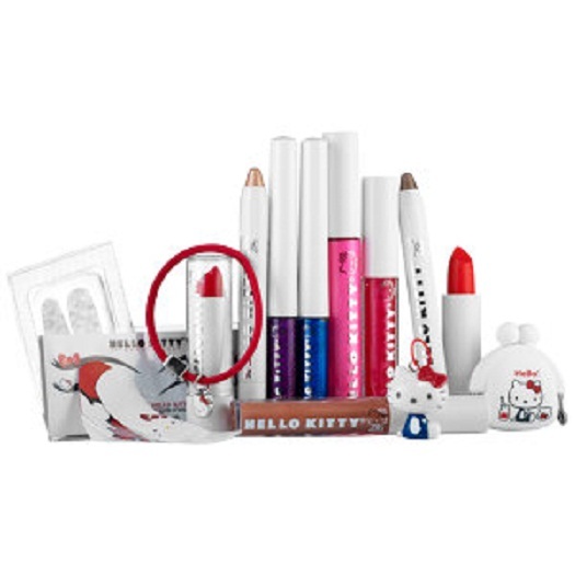 NIB Hello Kitty The Red Bow Beauty Diaries 40th Anniversary 15 Piece Makeup Kit