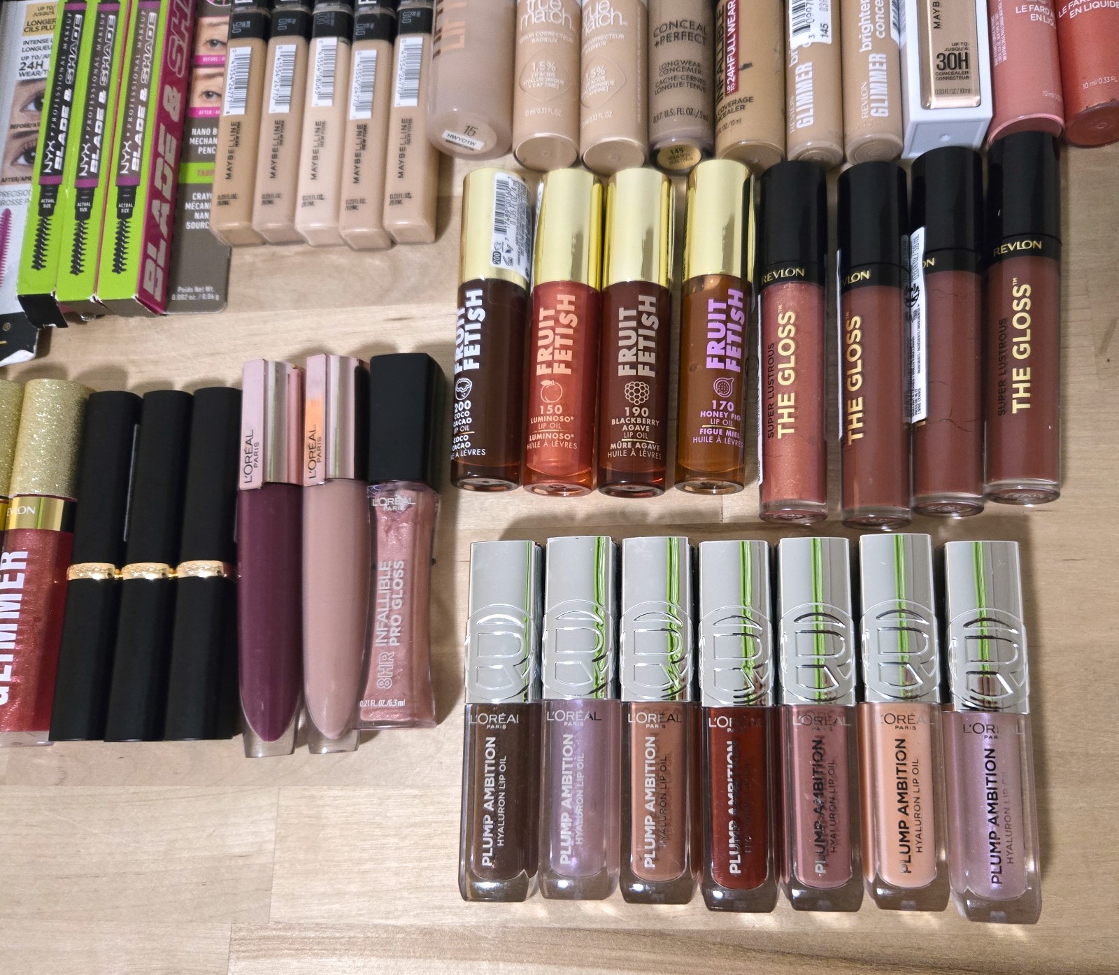 100 Pc Mixed Makeup Wholesale Lot – Revlon Elf Maybelline L’Oreal Milani Nyx