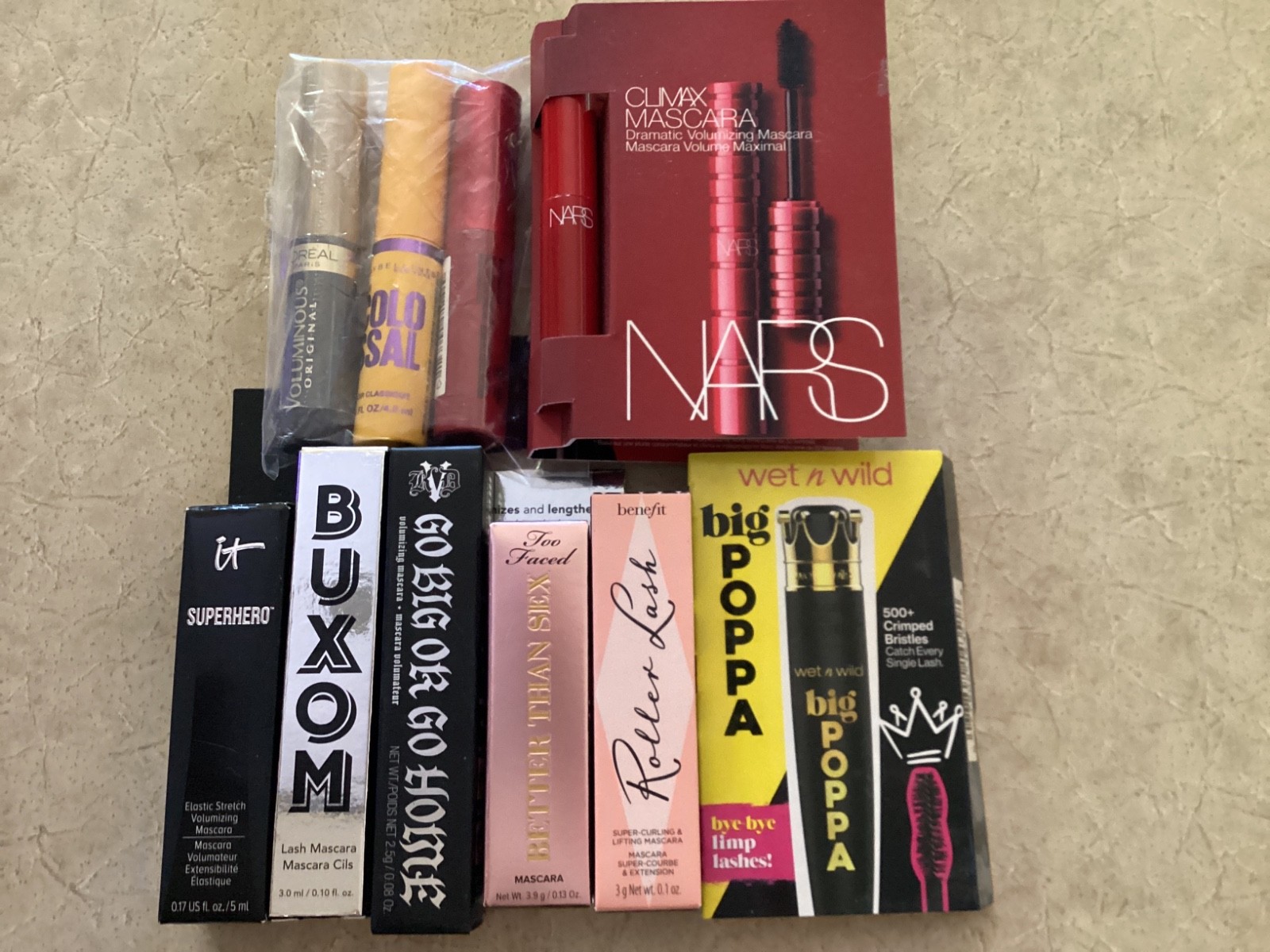 Lot of 10 Travel/Sample Mascara Buxom NARS IT Too Faced Benefit ++++