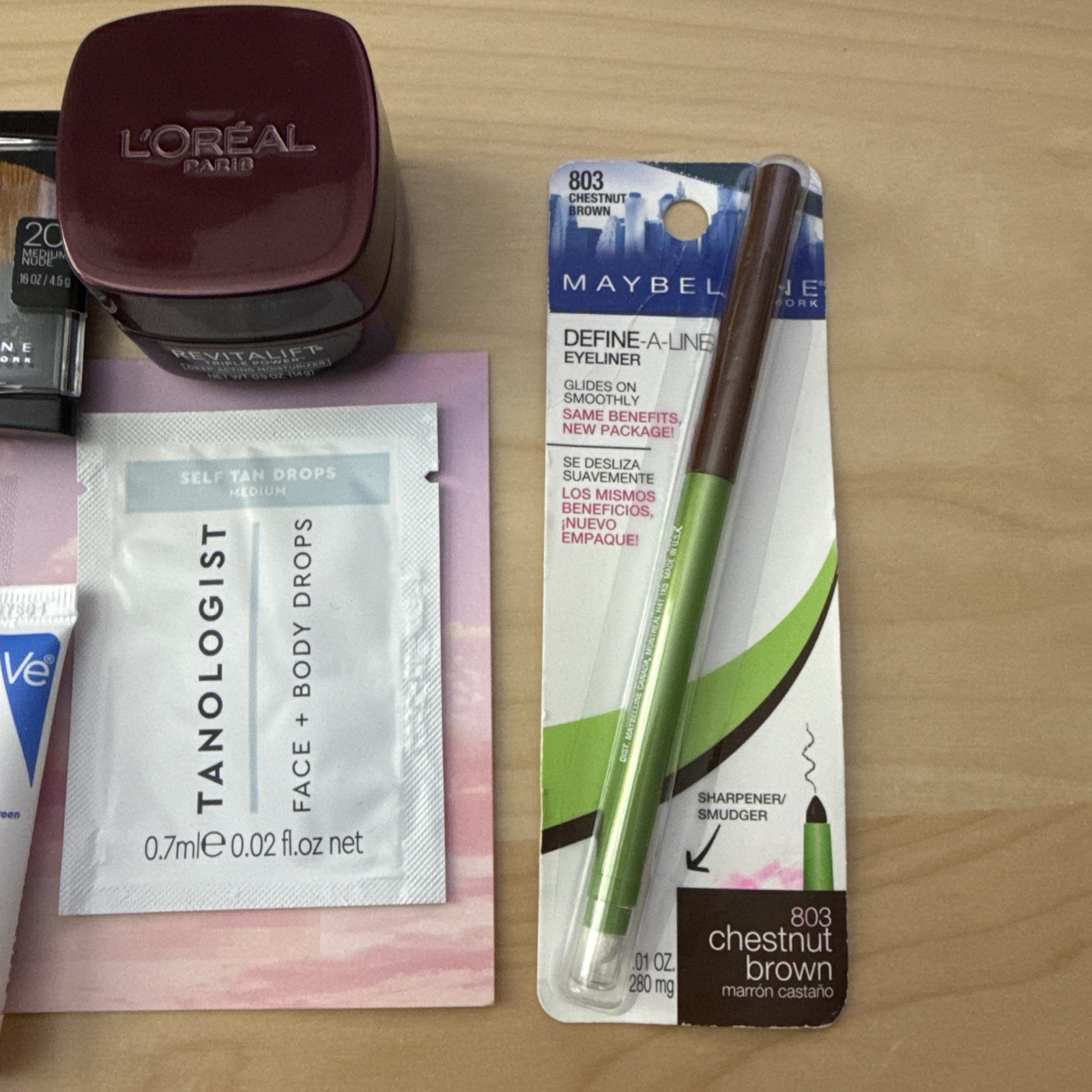 5 Piece Skin + Makeup Bundle Face Lips & Eyes All New (+ bonus sample tan drops)