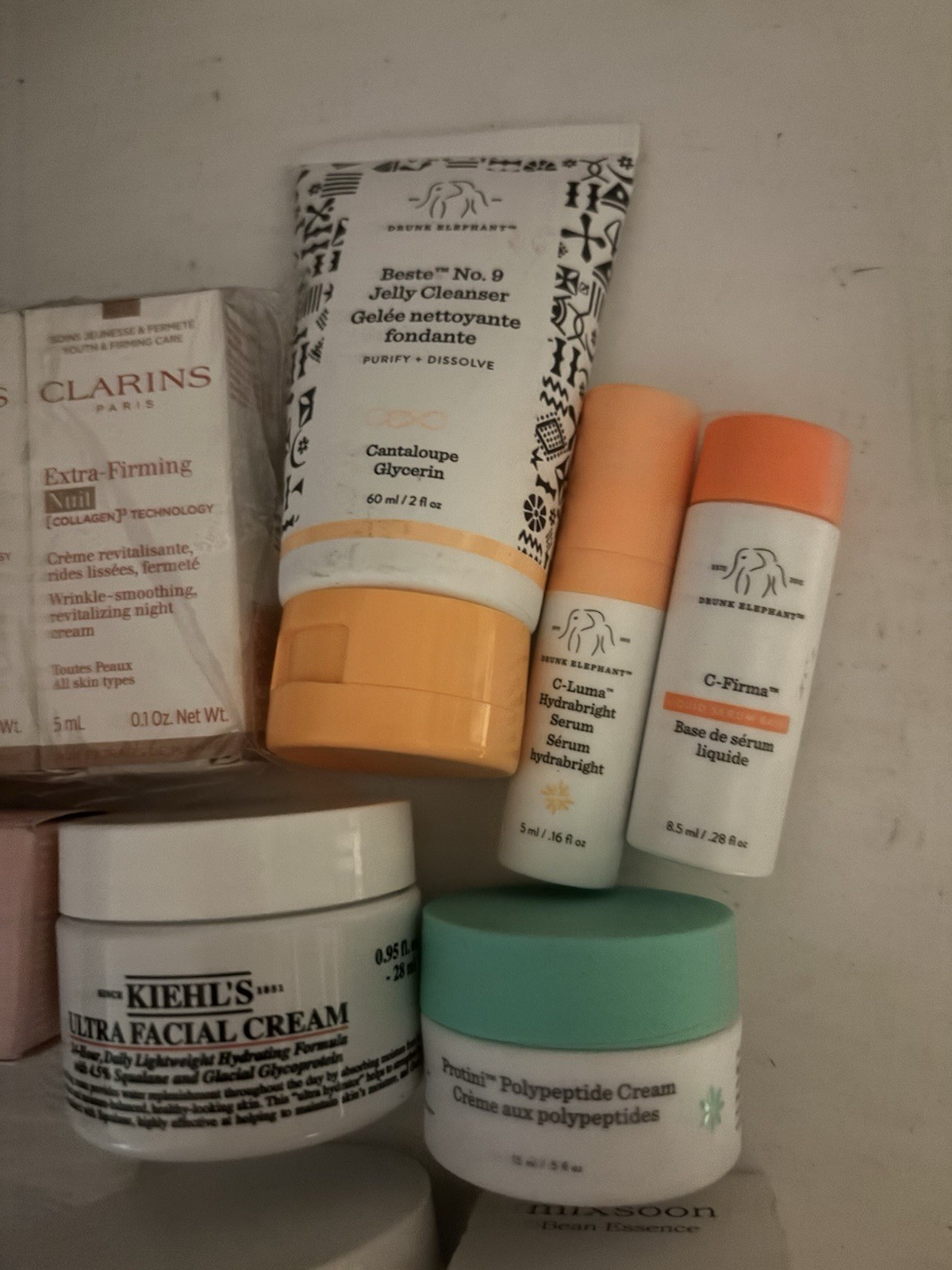 Skincare lot 13- Drunk Elephant, Clarins,Laneige,Kiehls, Mixsoon