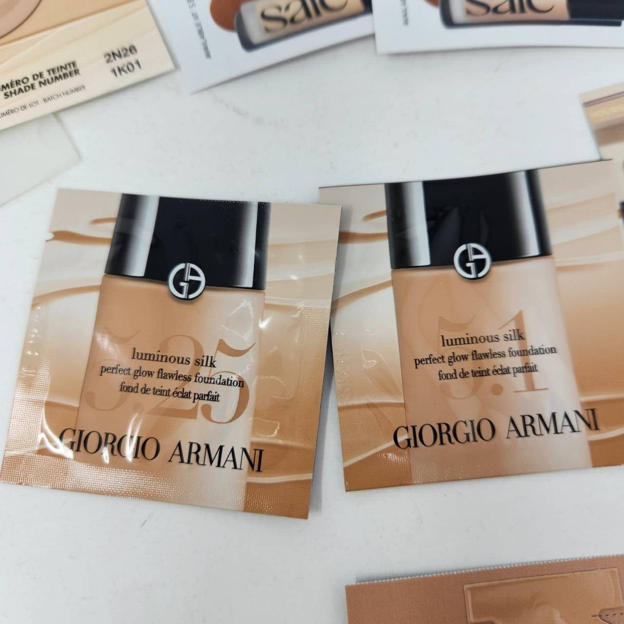 Sephora Samples Lot Makeup Sponge Deluxe Sample & Assorted Foundation Samples #F