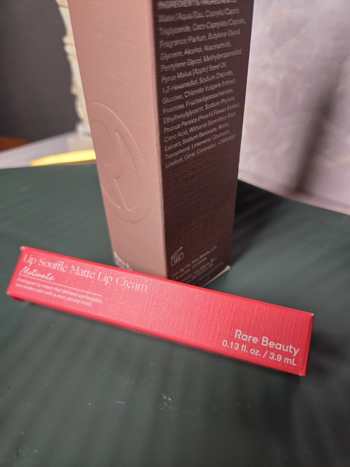Rare Beauty Find Comfort Mist 3.38oz + Matte Lip Soufflé + Mascara $80 Retail