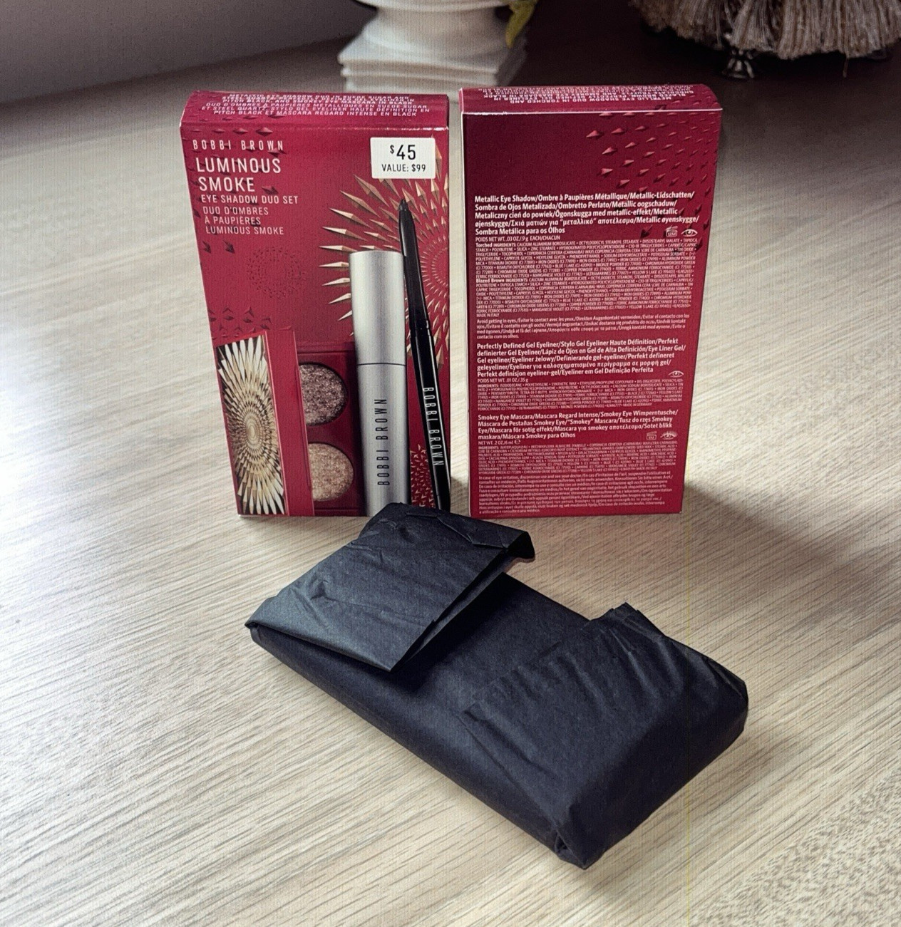 Set 2 Bobbi Brown Mascara Liner & Luminous Smoke Eye Shadow NEW GIFT