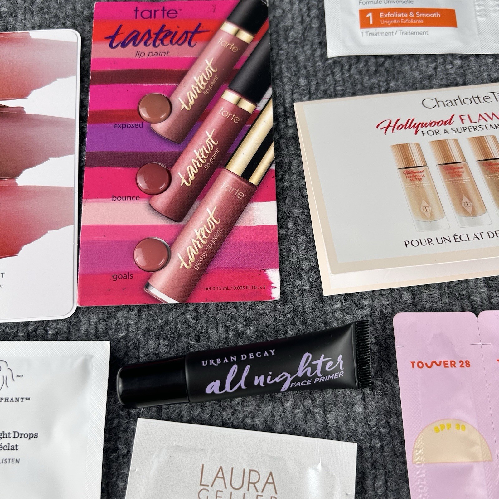 Mixed Lot of Sample/Trial Size Make-up & Skin Care Lot – 26 NEW Tarte Milk Tata