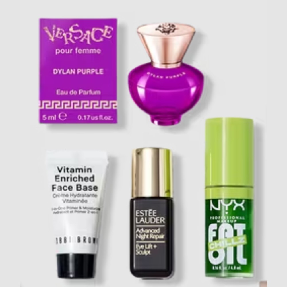 ULTA BEAUTY 16 PIECE Skincare Makeup Perfume Samples – Blue Travel Bag