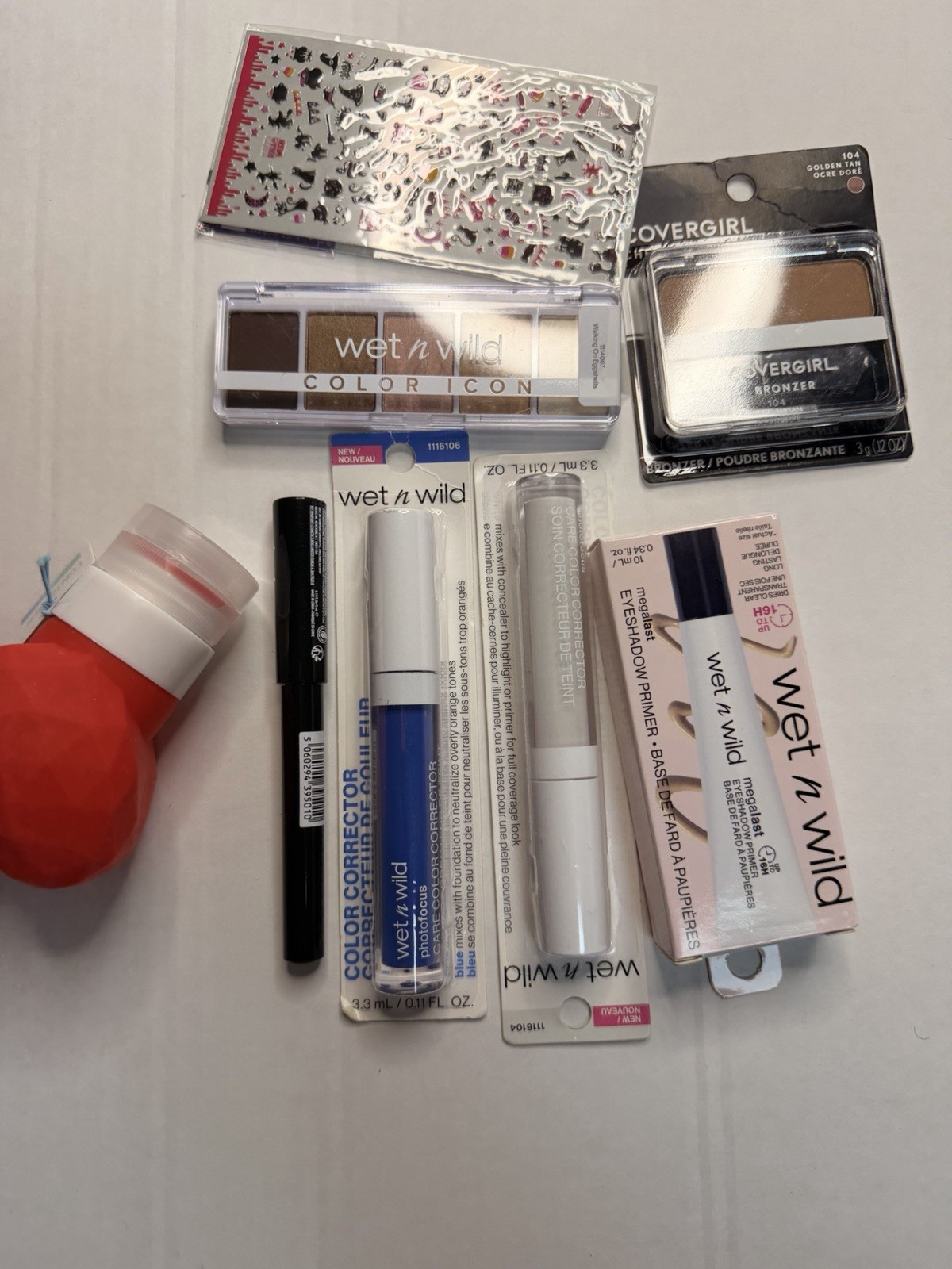 Wet n Wild Lot Medium Brown Brow Sessive Eye Pencil Eyeshadow Blush Lipstick