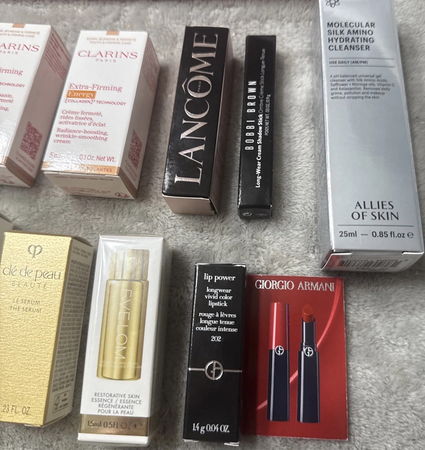 Lot 12 Pc ULTA BEAUTY High-End Skincare & Beauty Sample Lot w/ Cosmetic Bag