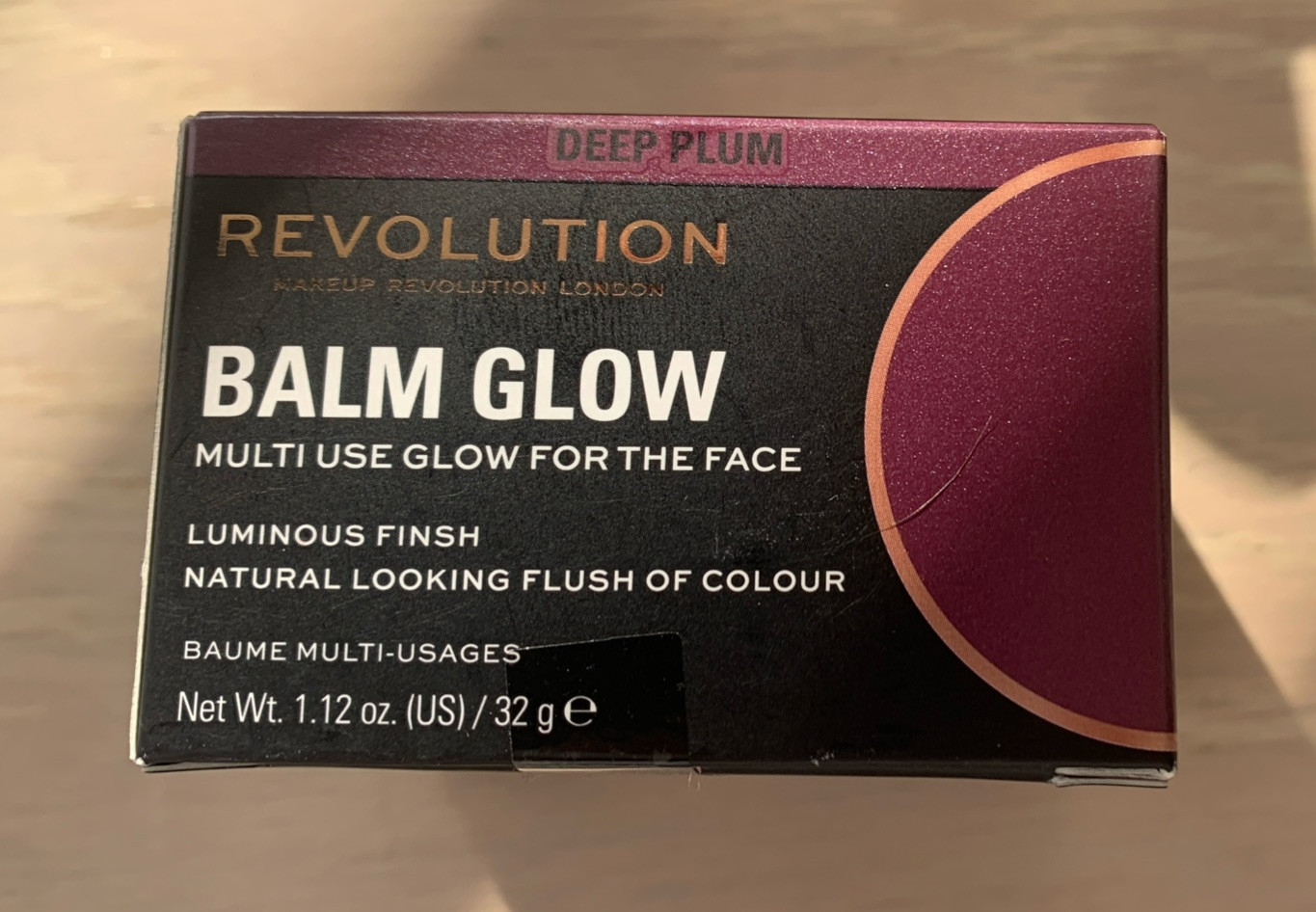 Makeup Revolution Balm Glow, Deep Plum Multi-Use Balm, 1.12 oz