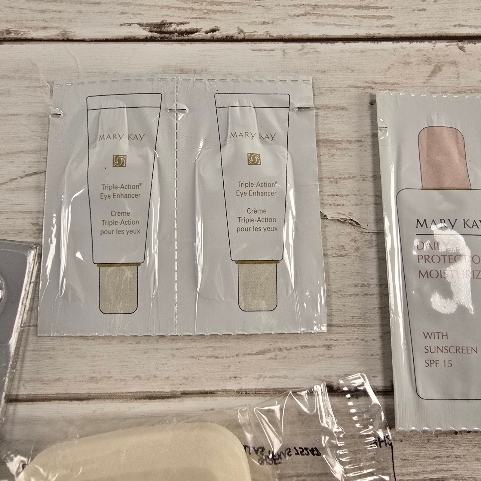 Mary Kay Sample Lot High Profile Lipstick Moisturizer SPF 15 Eye Enhancer Soap