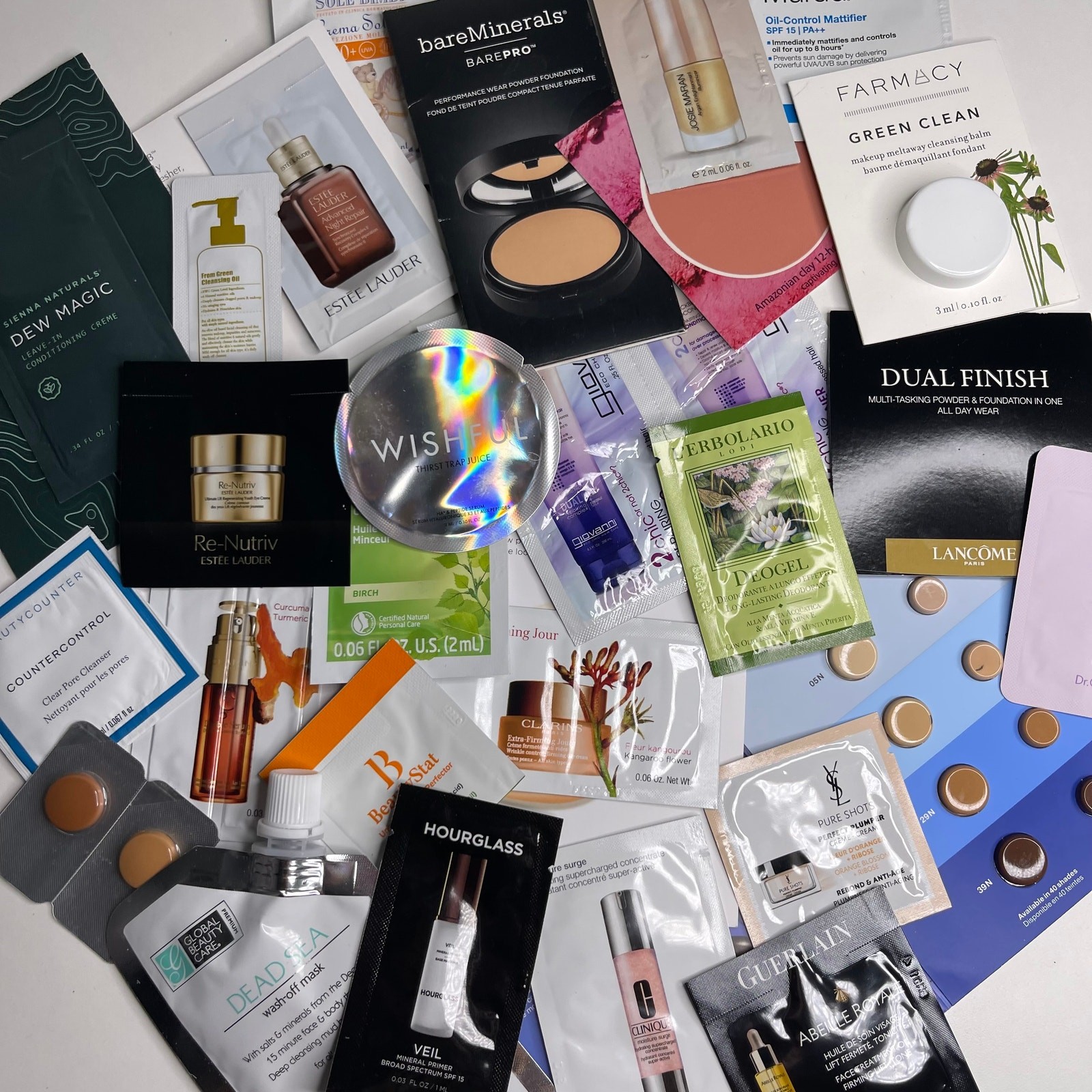 MAKEUP BEAUTY BUNDLE BOX — 25 PIECES! Estée Lauder Hourglass Murad Clinique YSL