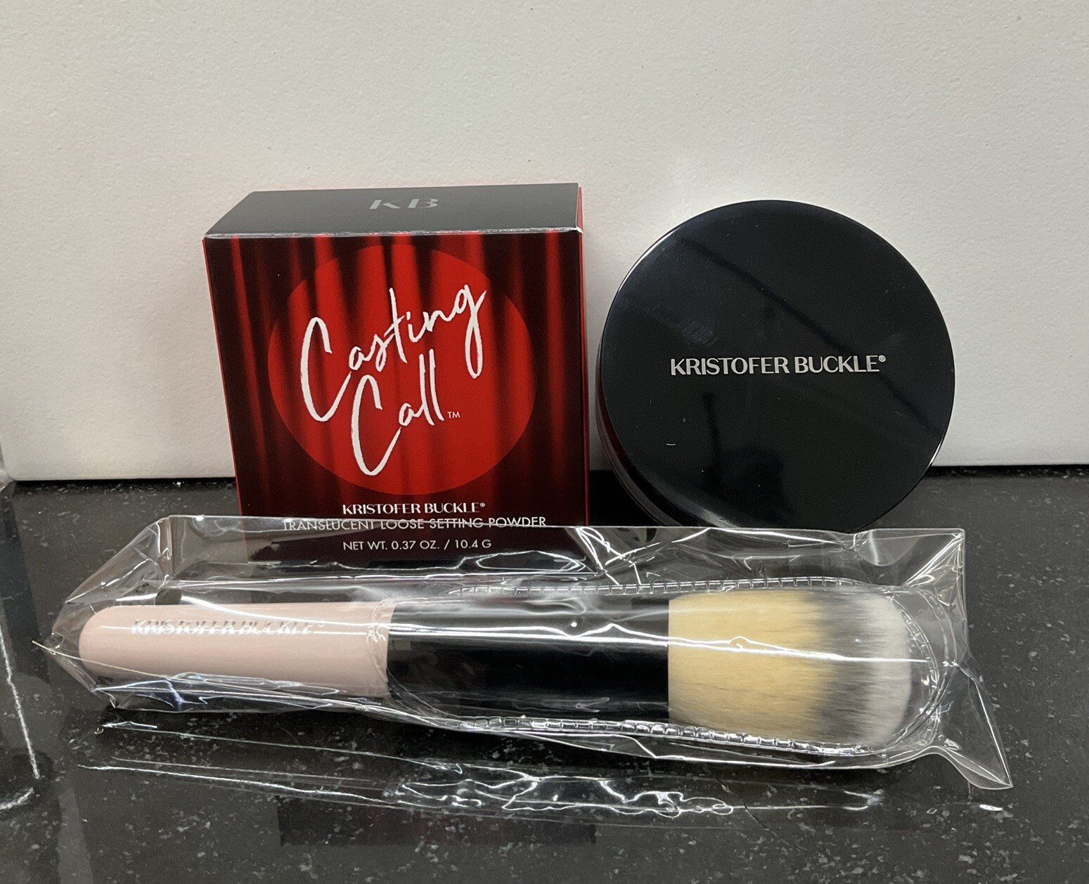 Kristofer Buckle Casting Call Transl Loose Setting Powder +brush -0.37 oz/10.4g-
