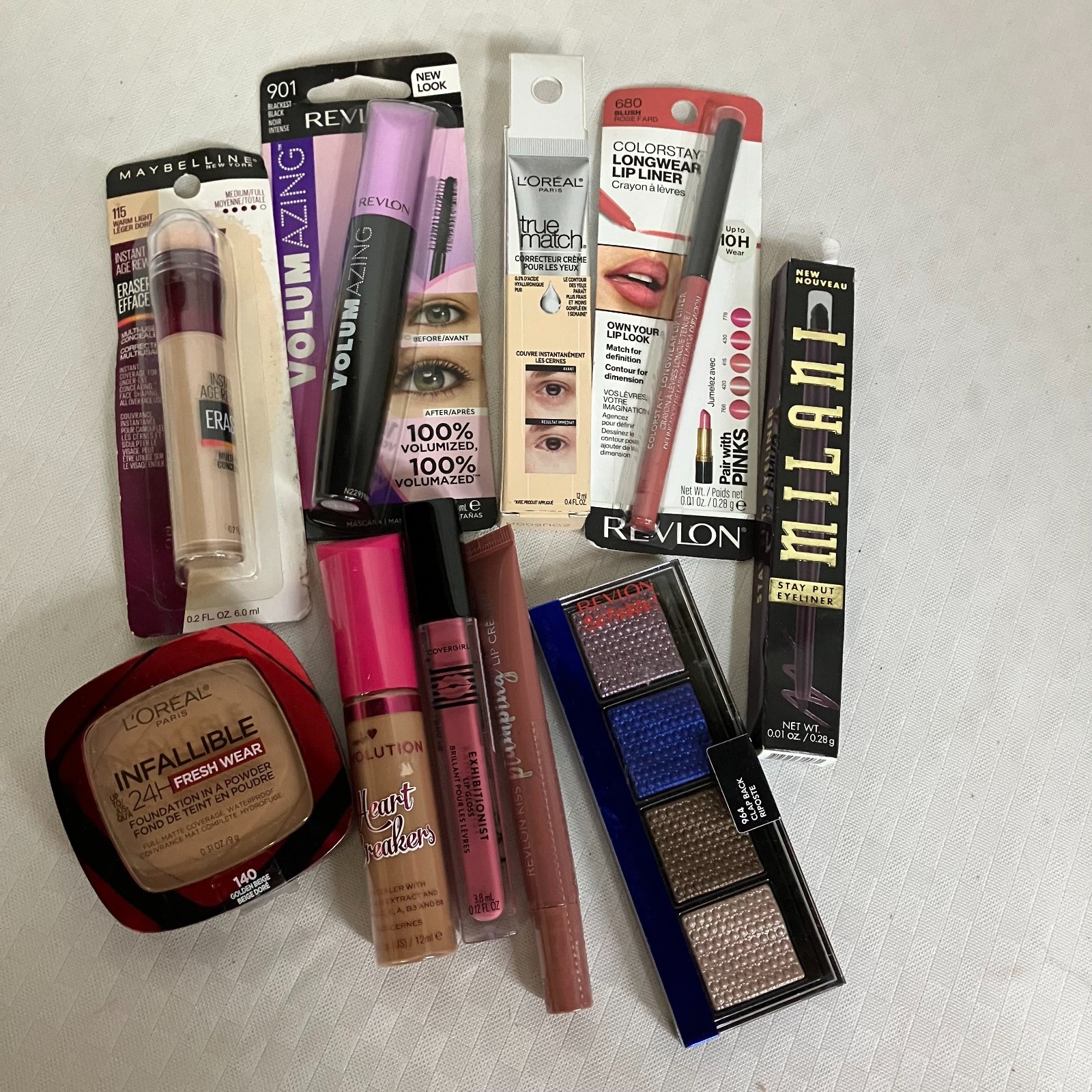 Revlon L’Oréal Maybelline Milani Revolution 10-Piece Makeup Kit New