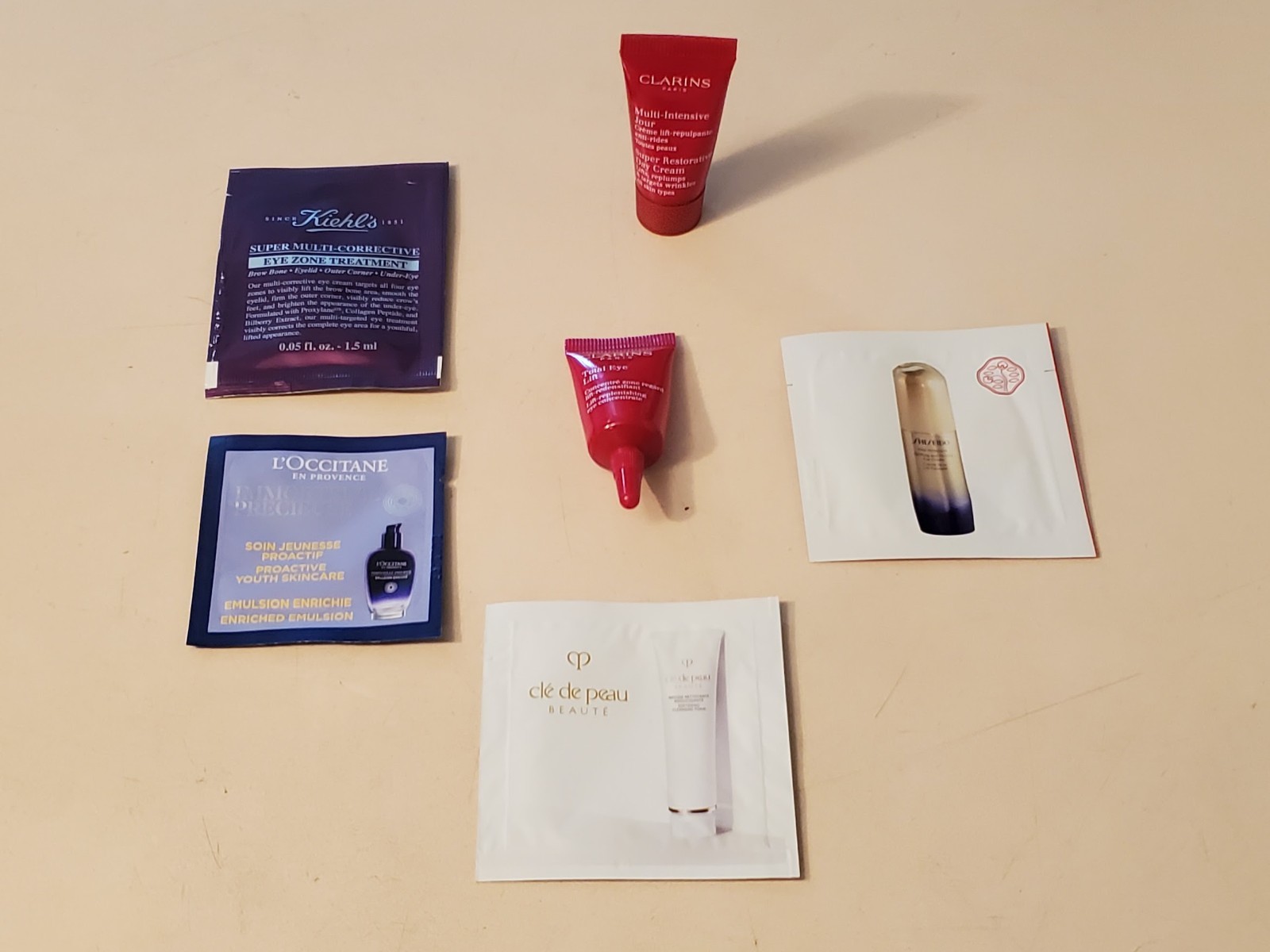 Cosmetics LOT (6) CLARINS Total Eye Lift .1, CLARINS Super Rostorative +++