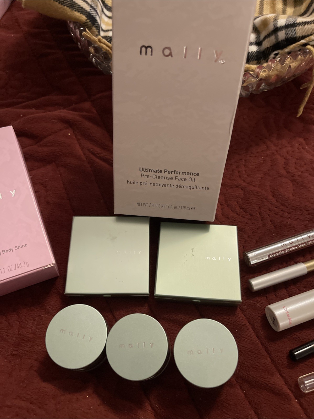 12pc MALLY Makeup ,shine, Glow, Lip, Concealer, Primer, Blush, Foundation, Clean