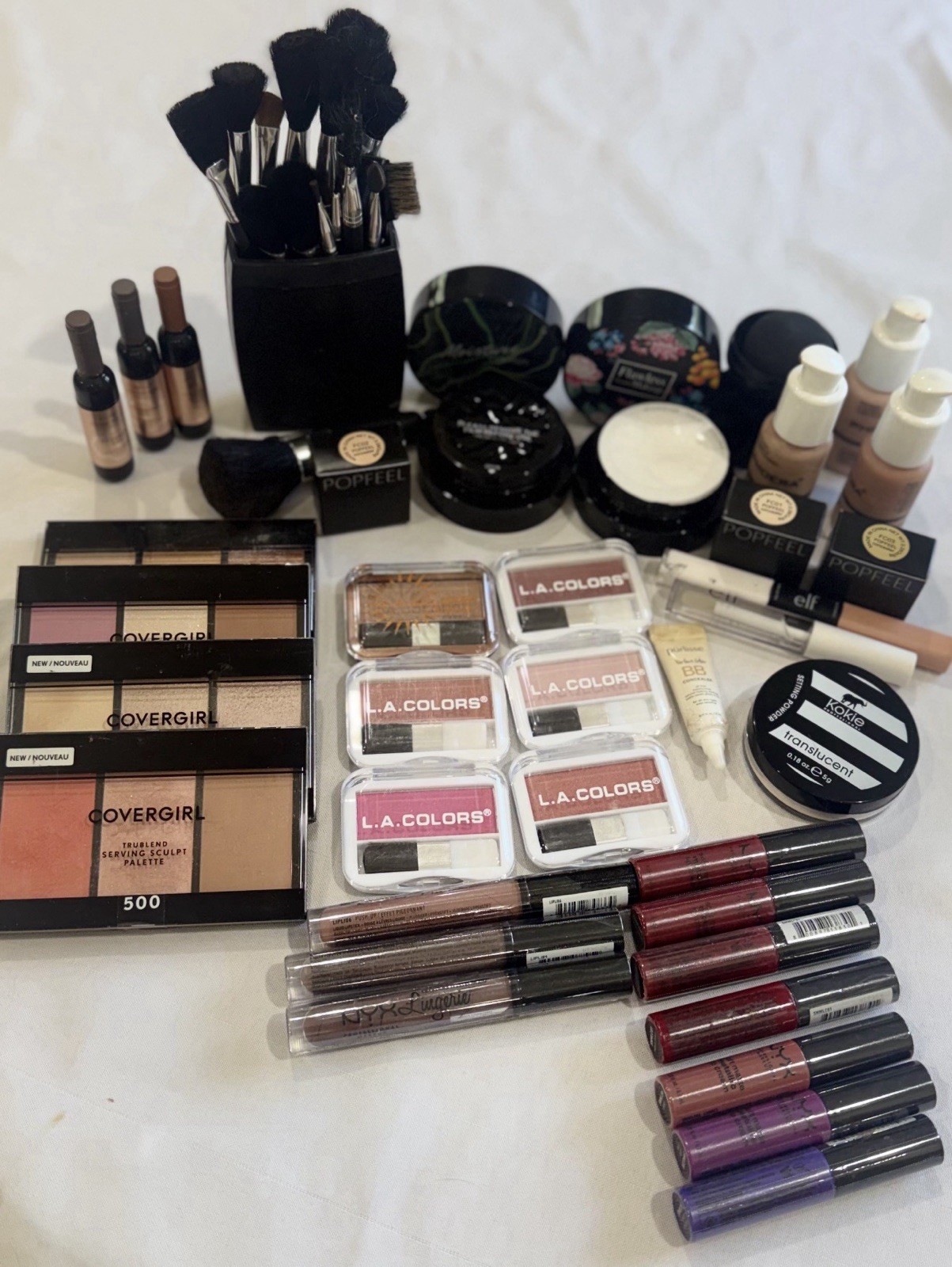 Makeup Lot, Blush, Lips, Foundation Powder