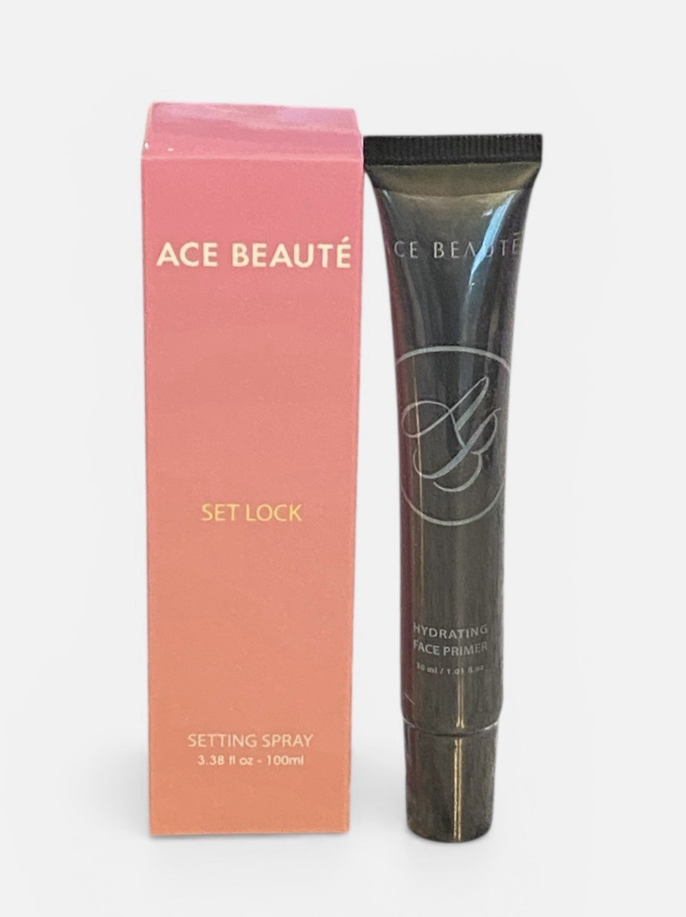 ACE BEAUTE Set Lock Setting Spray NWB & Hydrating Primer SEALED BOTH FULLSIZE