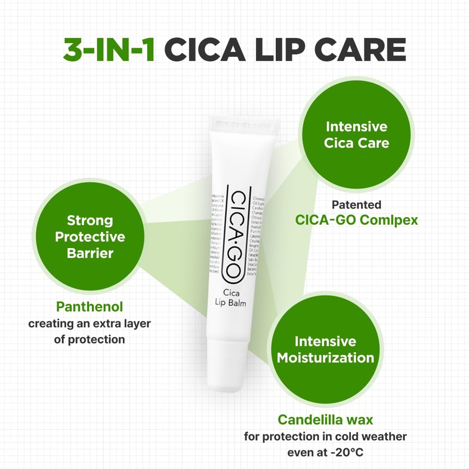 CICAGO Cica Lip Balm, Daily Hydrating Lip Balm for Dry & Chapped Lips, Deep M…