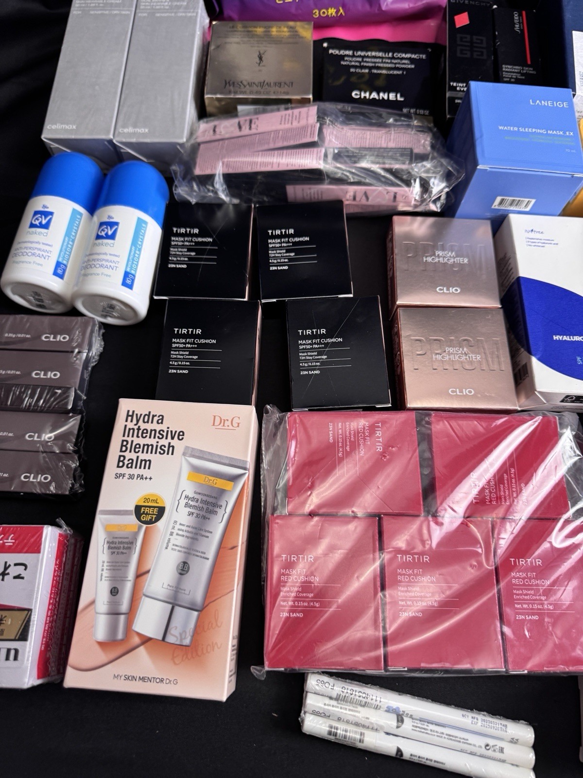 71pc Korean Beauty Lot TIRTIR Laneige YSL Chanel Mix Wholesale Bulk