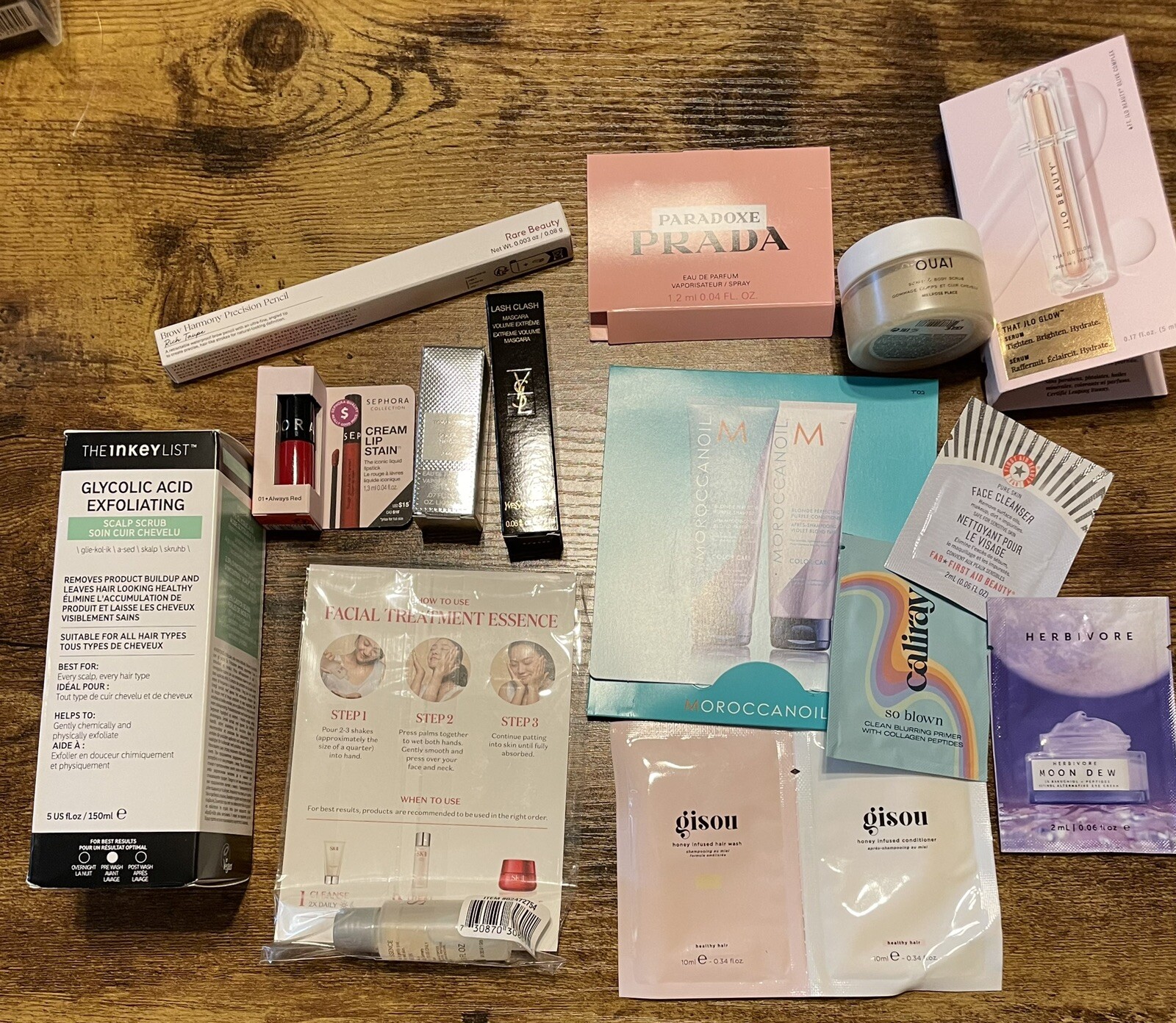 LOT OF 15 SEPHORA ITEMS Scalp Lip Satin Lash Clash Brow Pencil OUAI & Samples