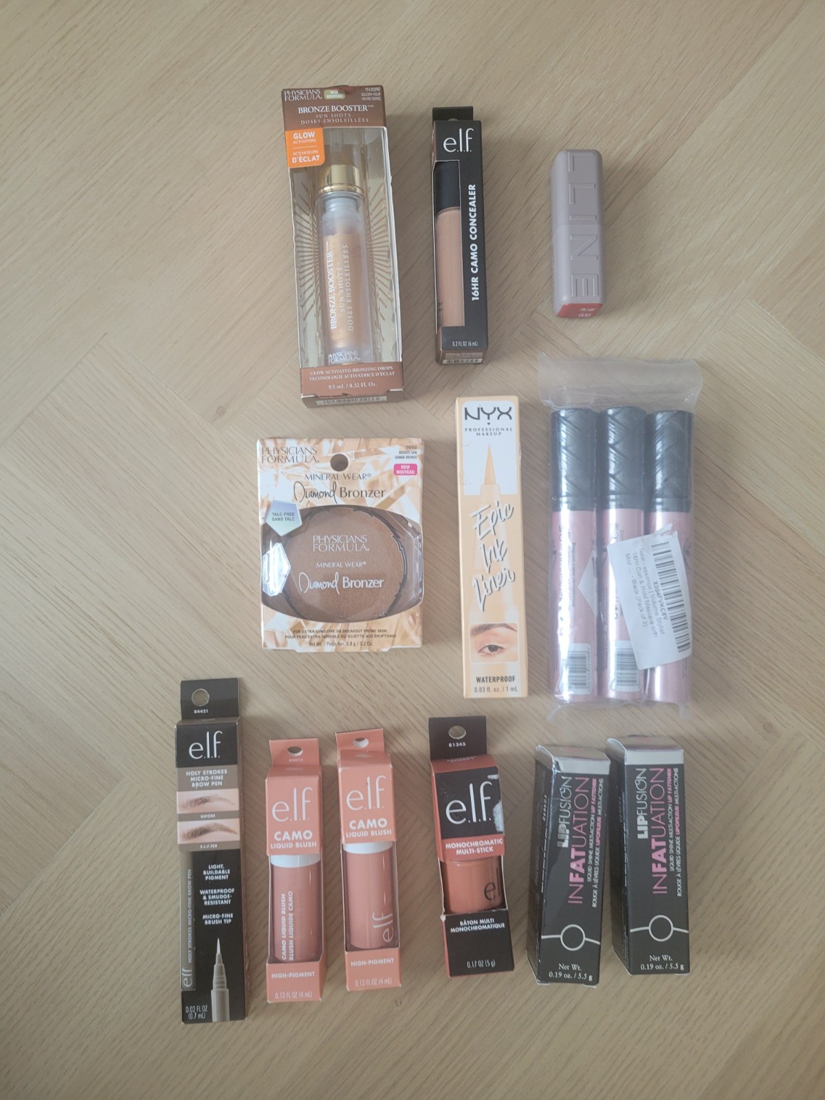 Mixed Makeup Lot: e.l.f., Physicians Formula, NYX- New Beauty Bundle. 14 Pieces