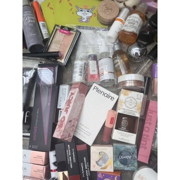 Name Brands 25‑Pc Makeup Lot Full‑Size Palette Lipstick Skin Hair 11 + Full Size