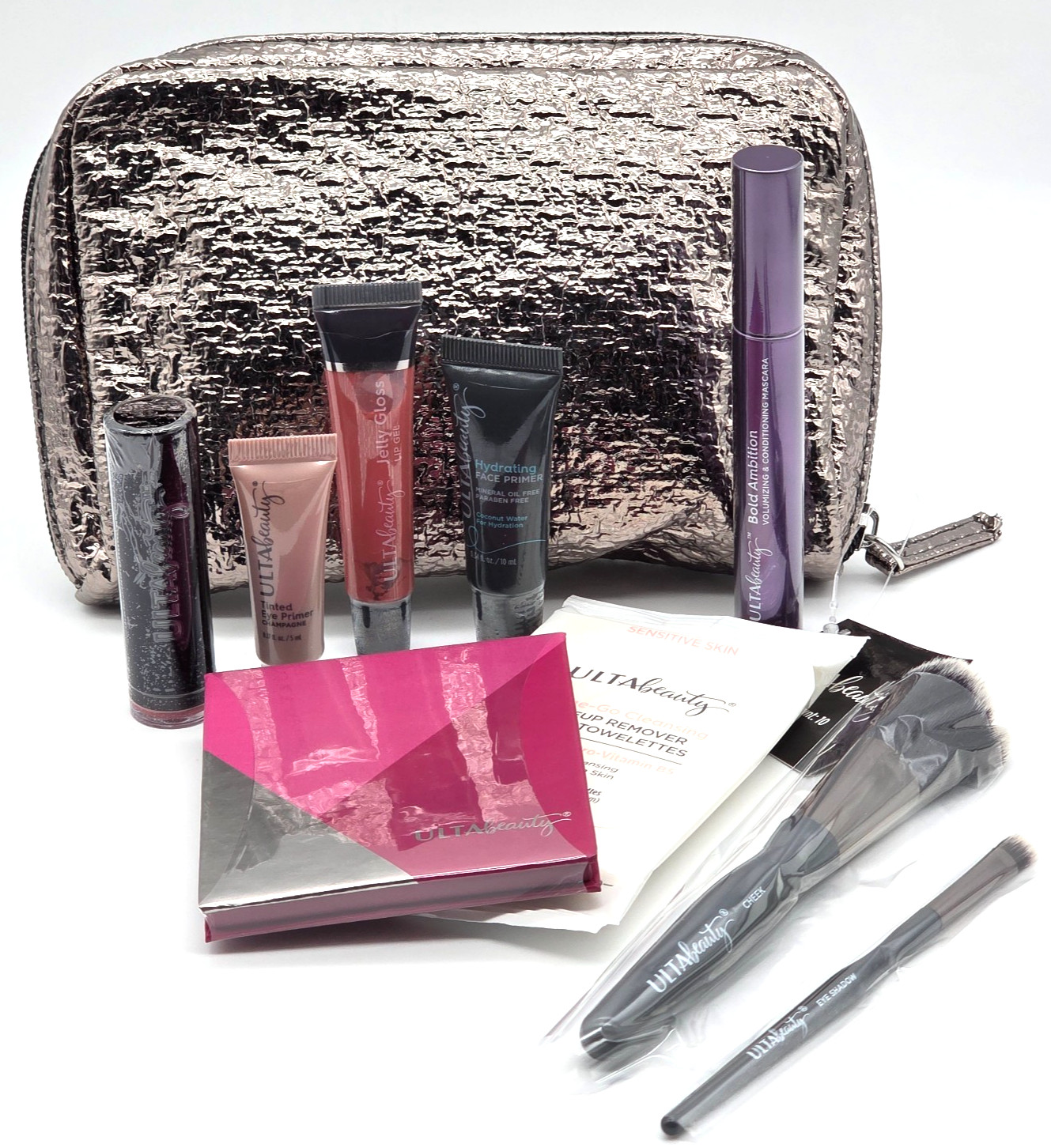 Ulta Beauty Makeup Pouch and Travel Cosmetics 9pc Set