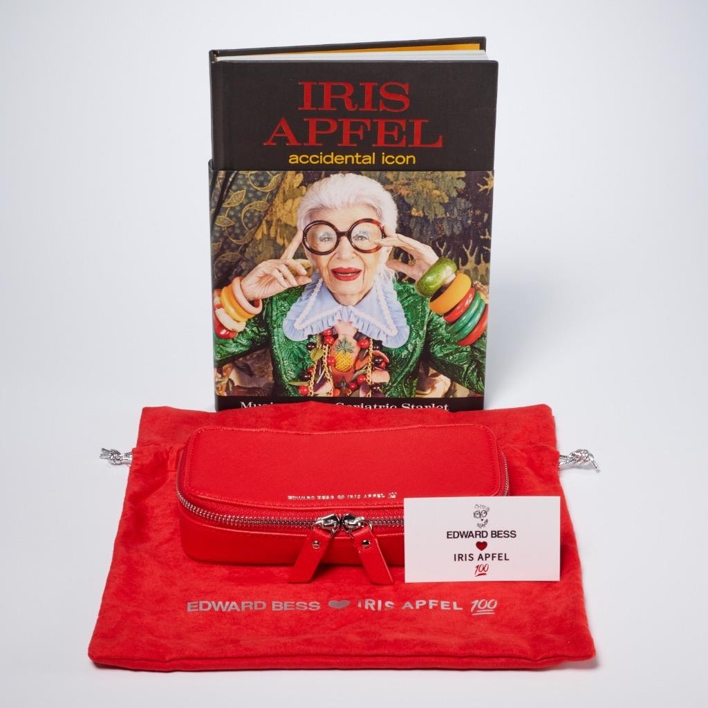 Iris Apfel 2-Pc Lot Edward Bess Makeup Kit & “Musings of a Geriatric Starlet”