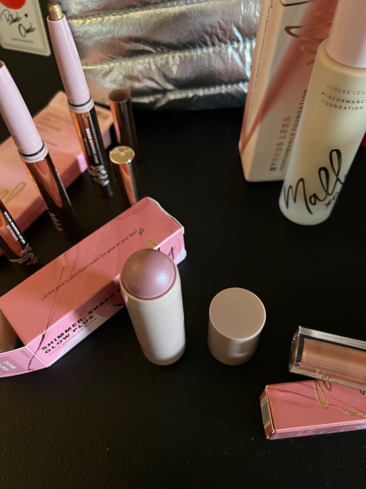 MALLY BEAUTY BUNDLE & BLUSH CRUSH COSMETIC BAG ALL NIB 7 pcs