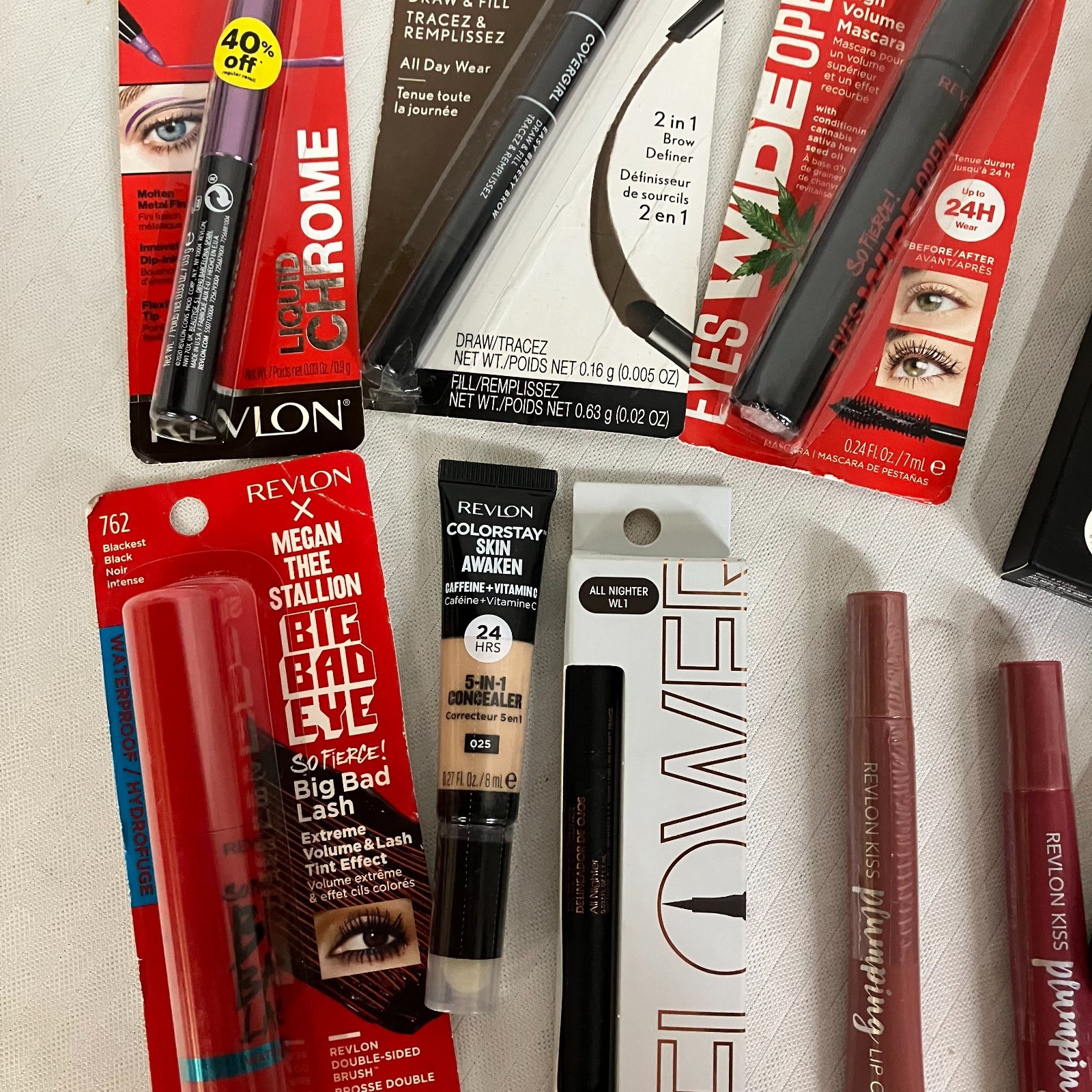 Revlon Maybelline L’Oréal, Ardell Flower Beauty Eyes Lips Lot of 10 New Sealed
